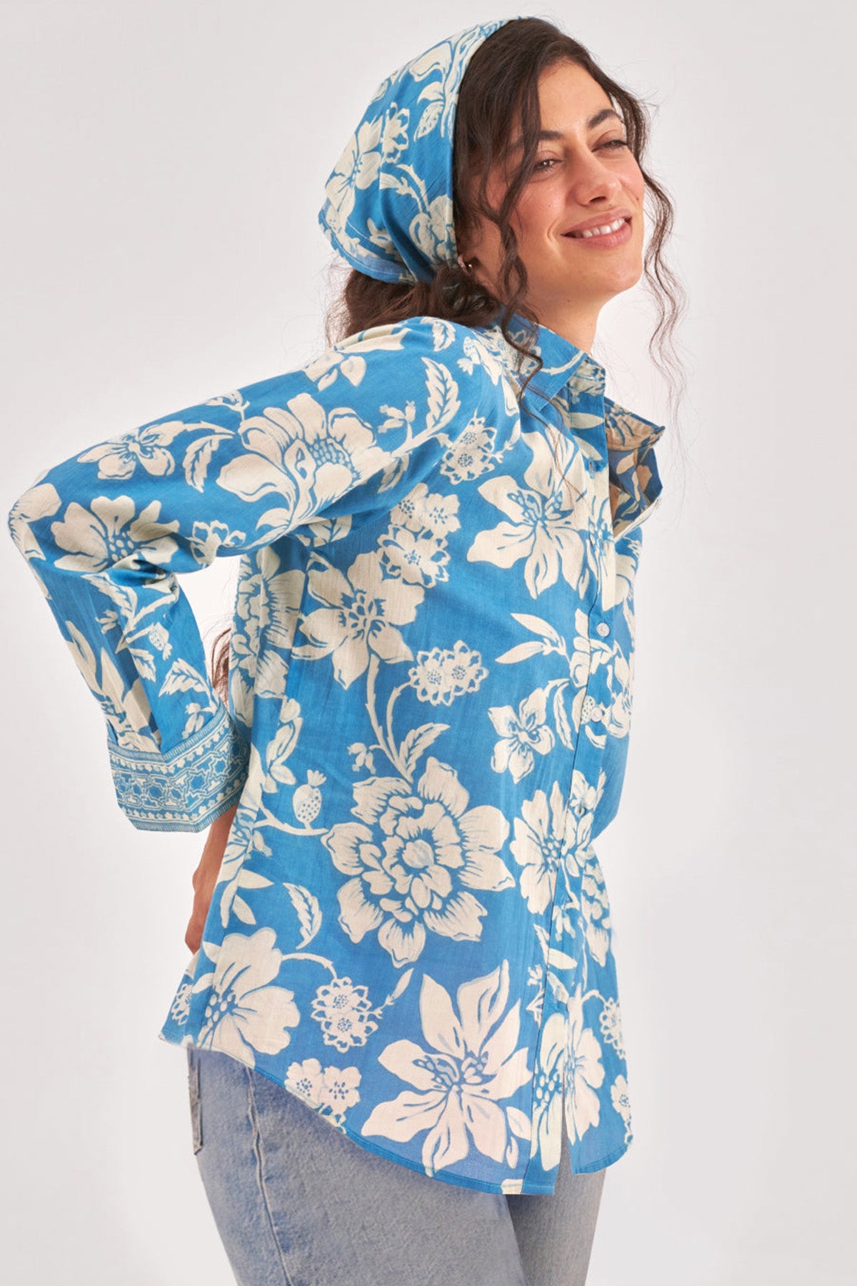Ruddy Blue Floral Printed Top