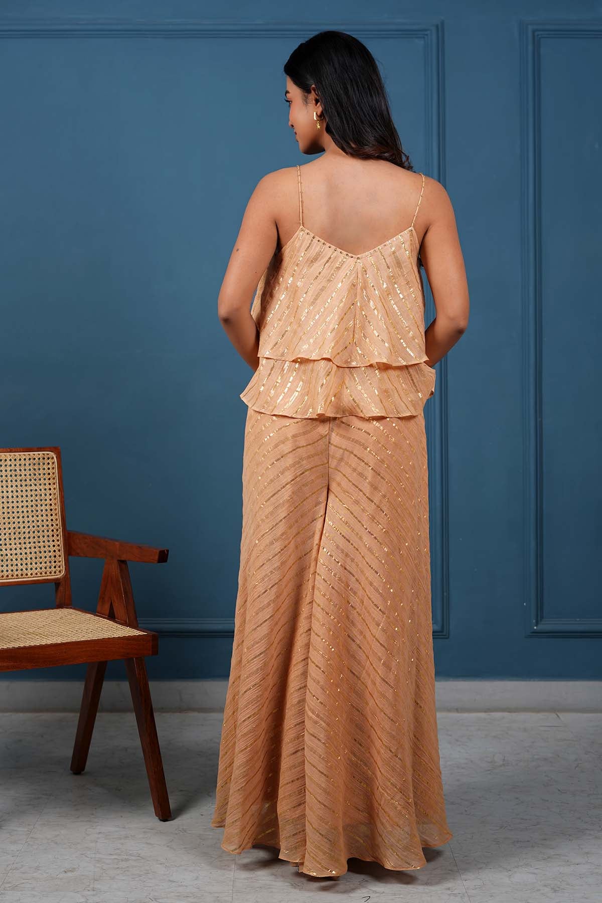 Rust Ruffled Cotton Co-ord Set