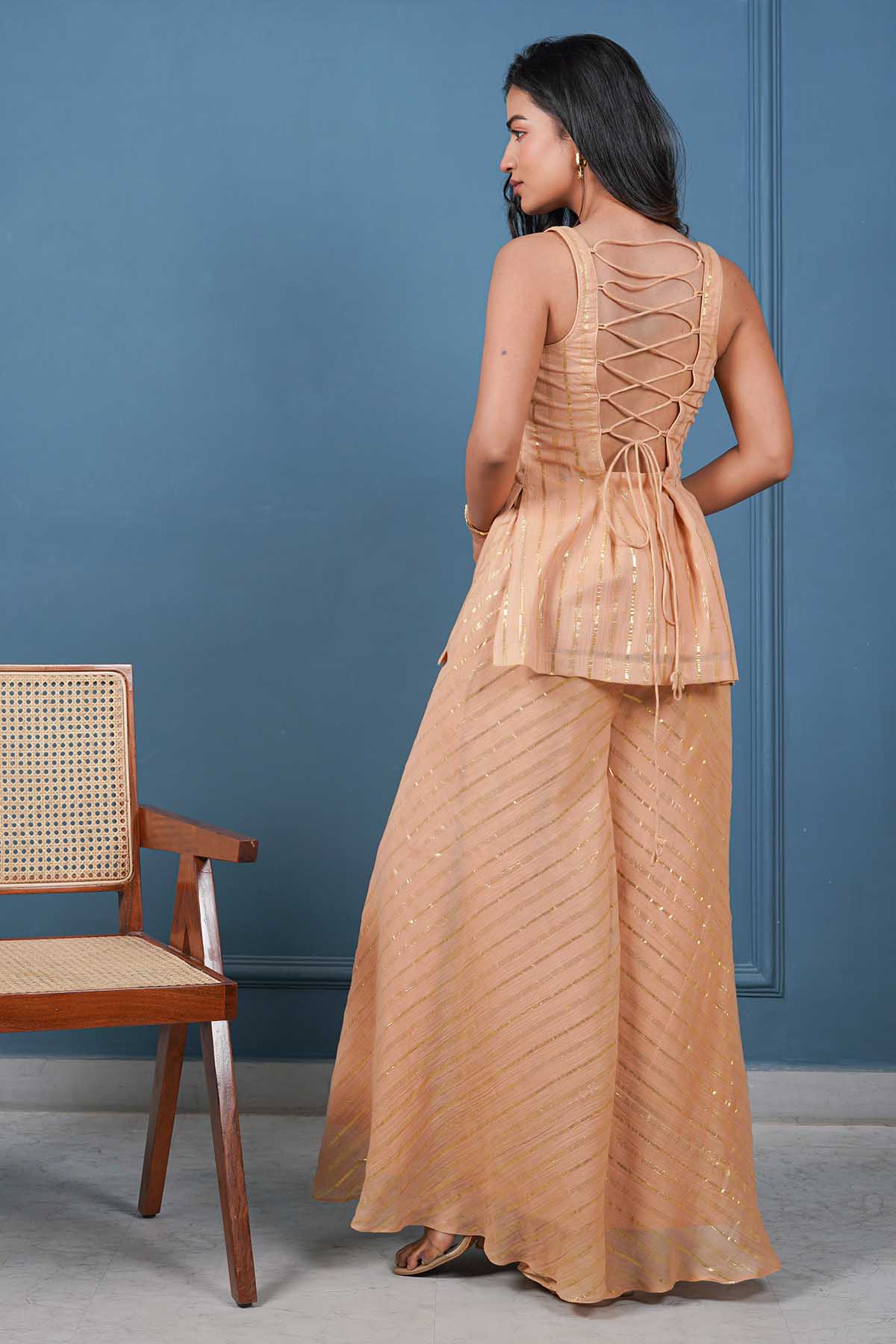 Rust Sleeveless Cotton Co-ord Set