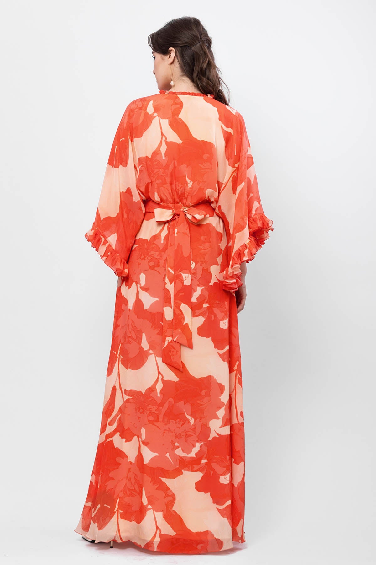 Saffron Crepe Floral Dress