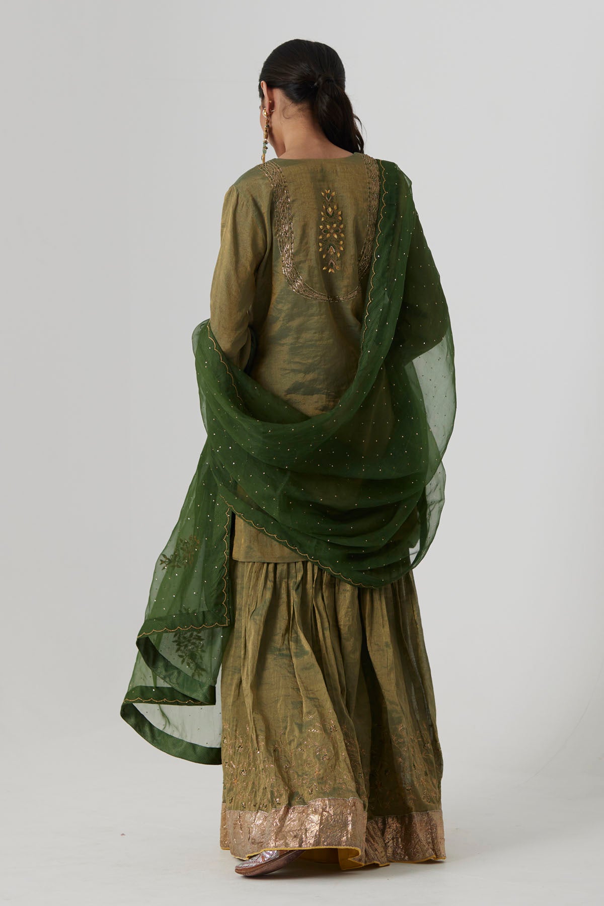 Sage Green Embroidered Kurta Set