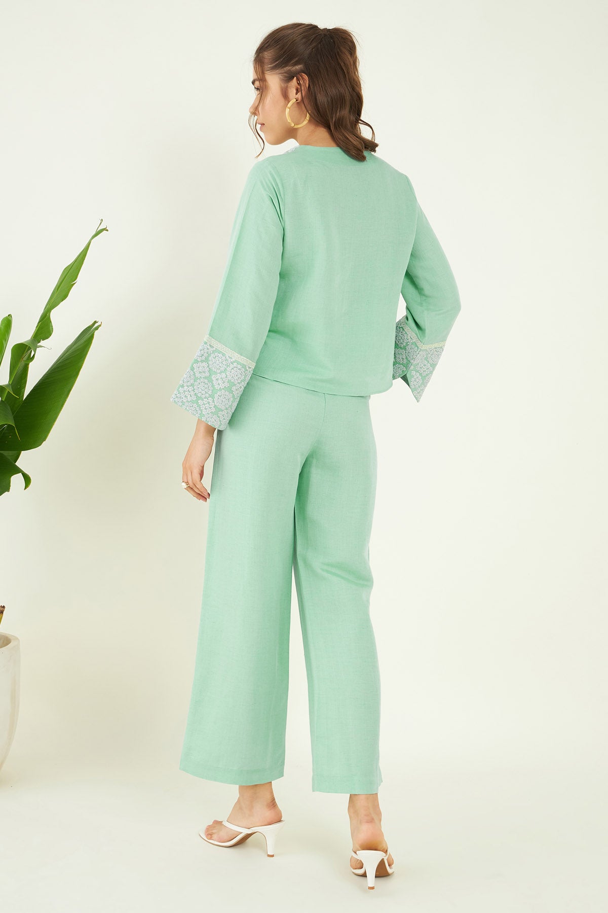 Sage Green Linen Co-ord Set
