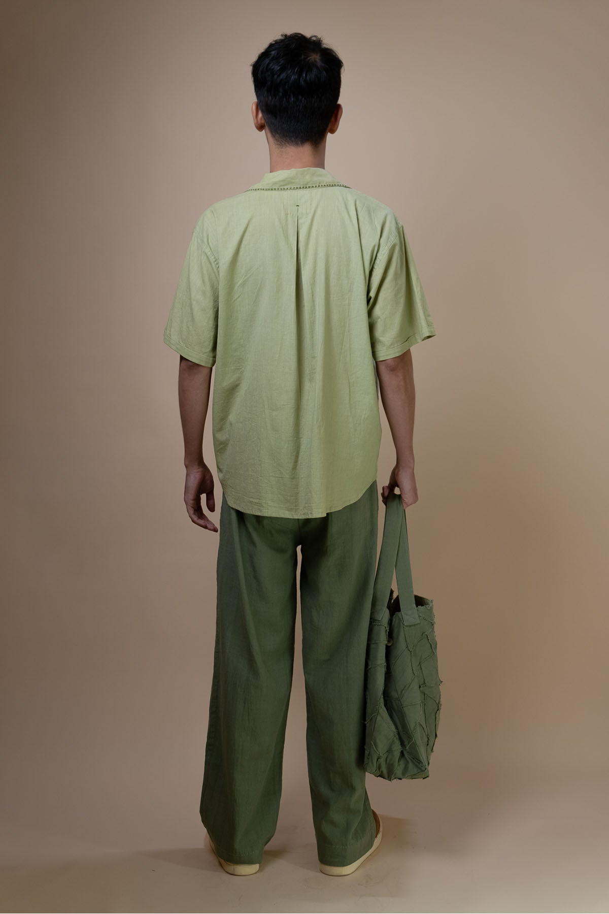 Sage Green Cotton Bush Shirt