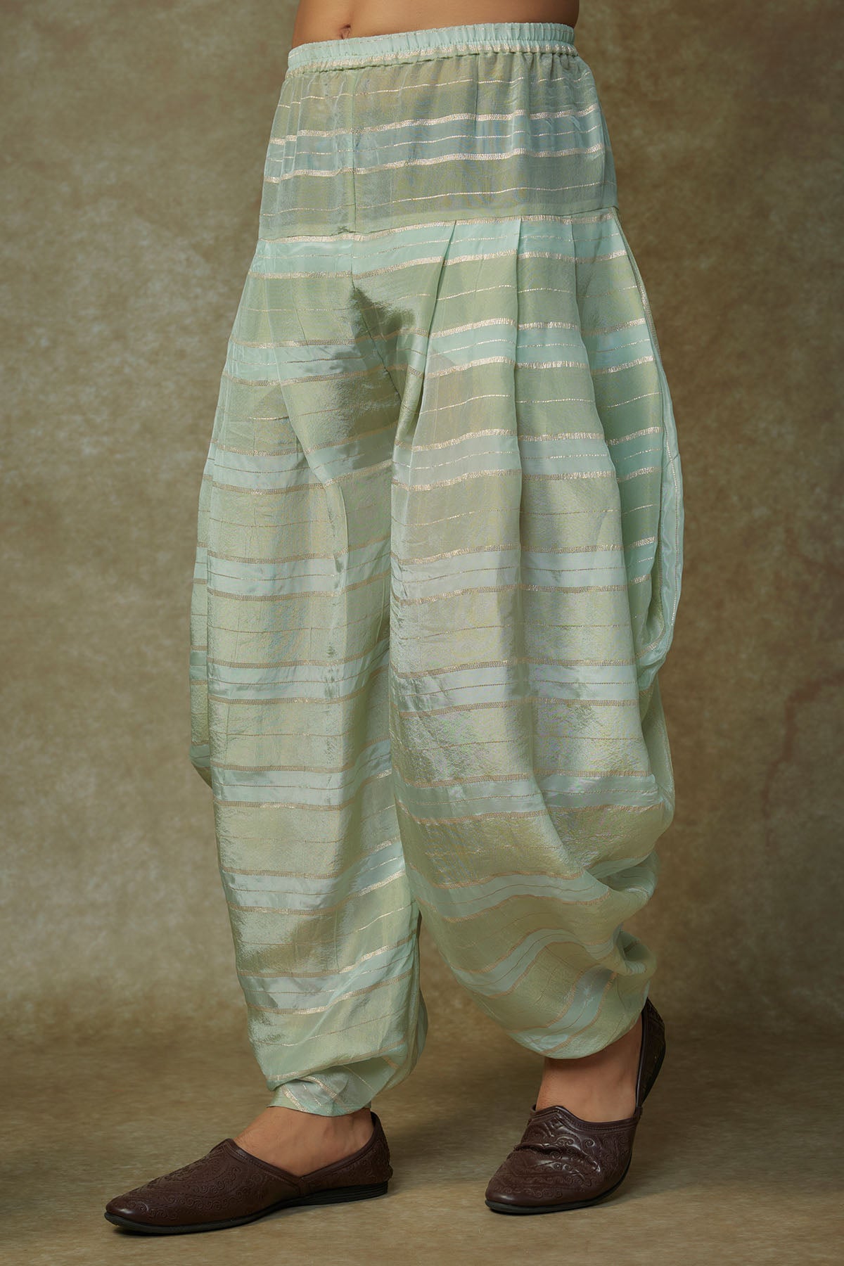 Sage Green Embroidered Dhoti Set