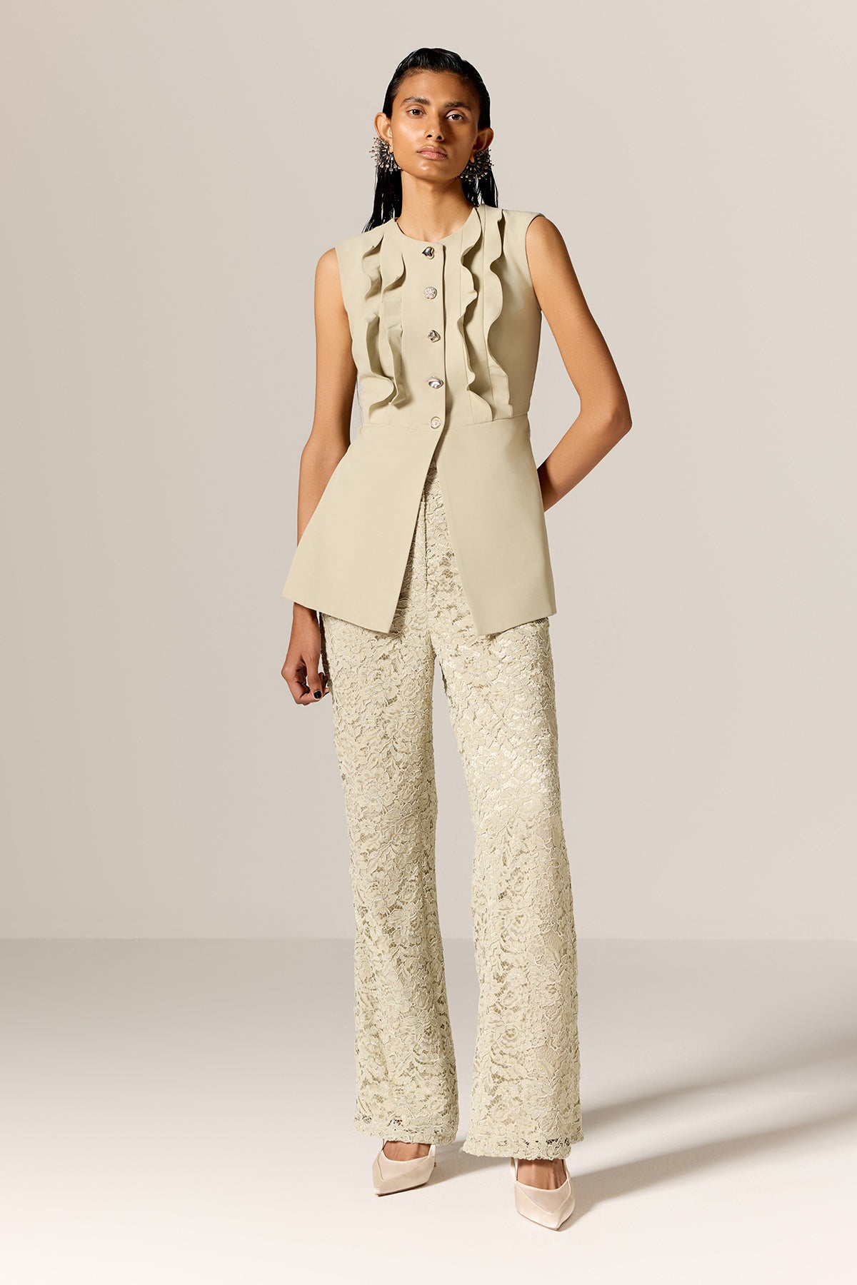 Sage Green Frill Co-ord Set