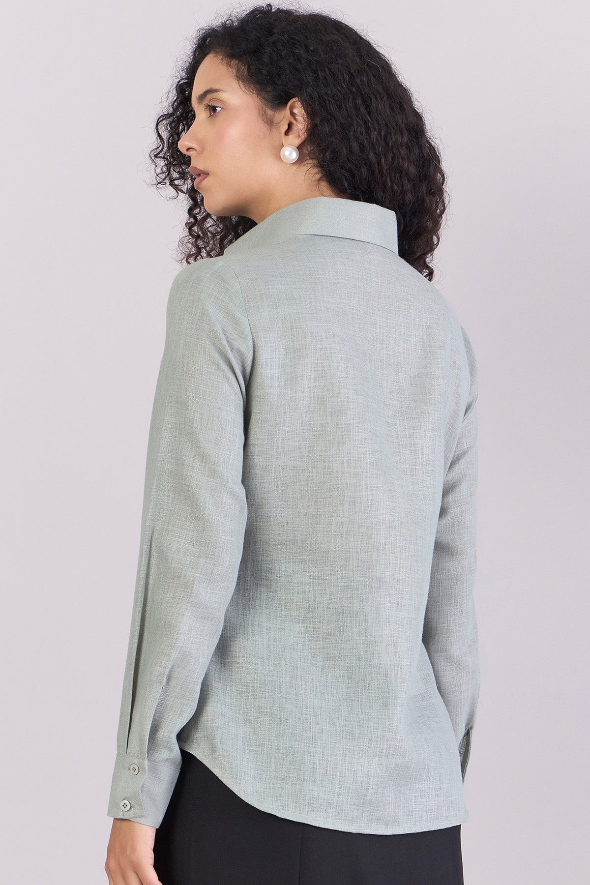 Sage Green Full Sleeves Shirt