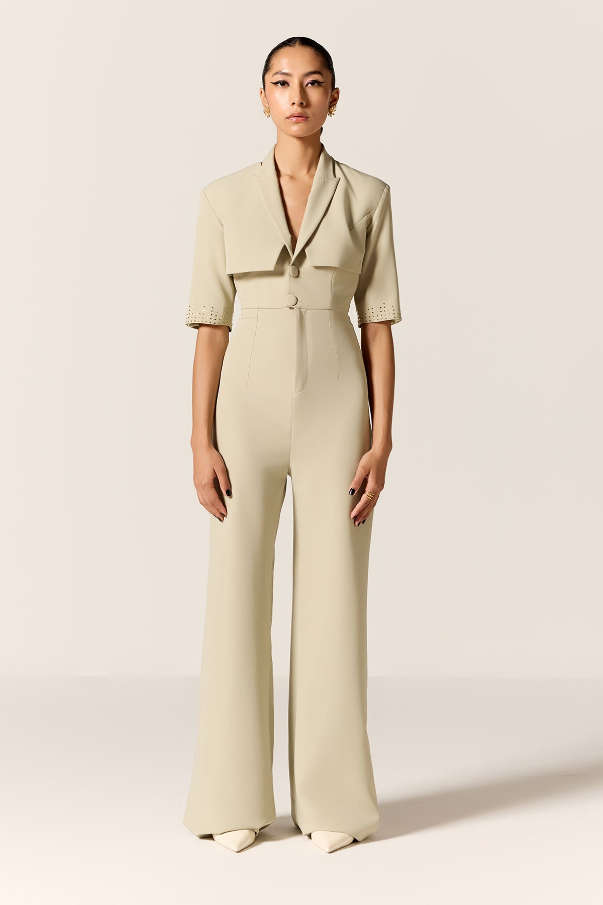 Sage Green Halter Neck Jumpsuit