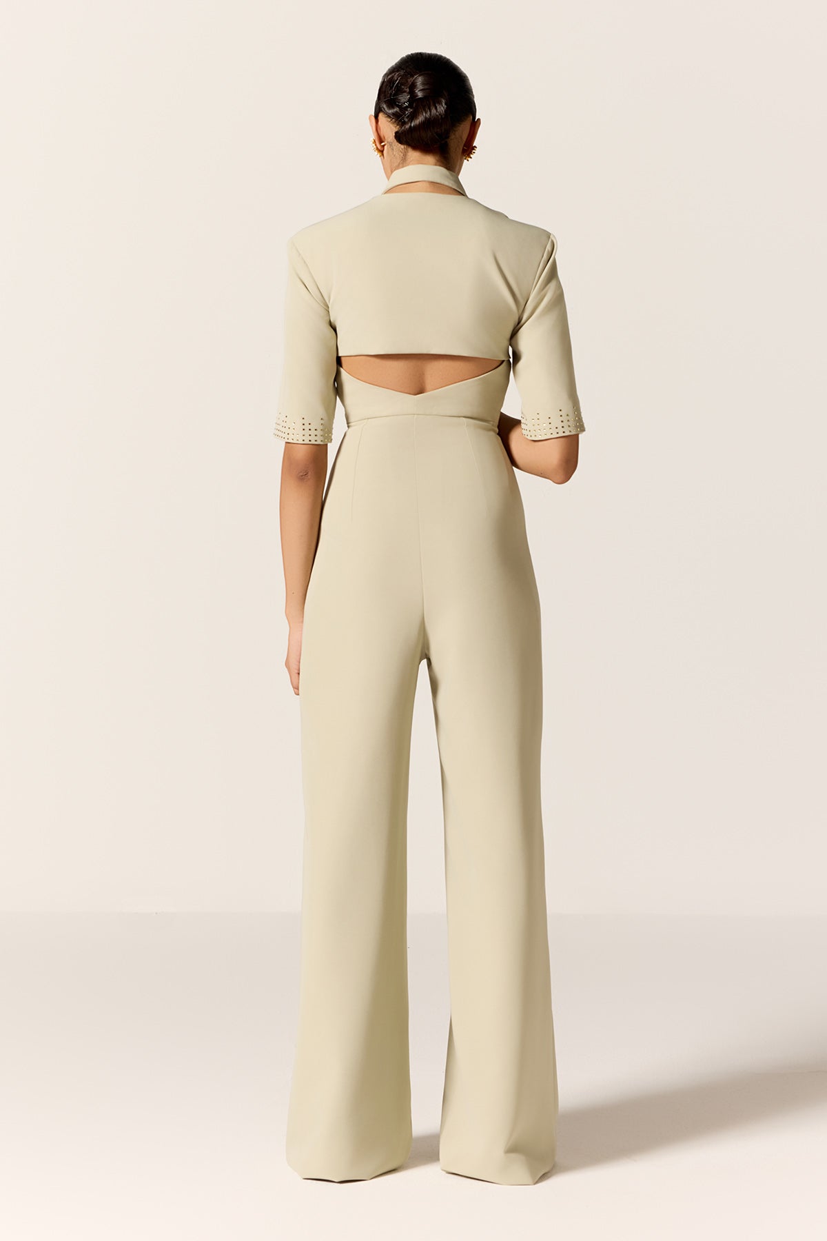Sage Green Halter Neck Jumpsuit