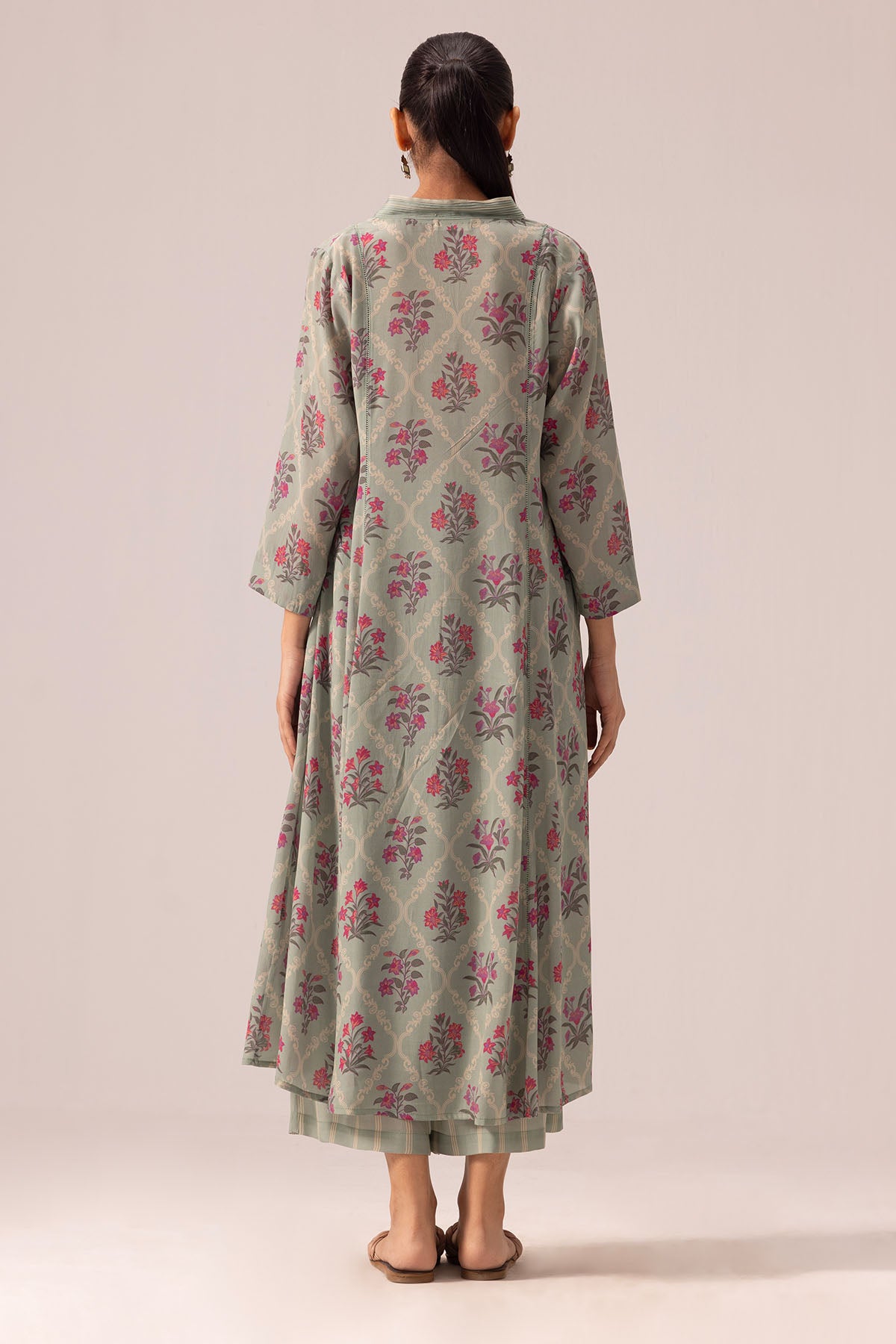 Sage Green Pintuck Kurta & Pant