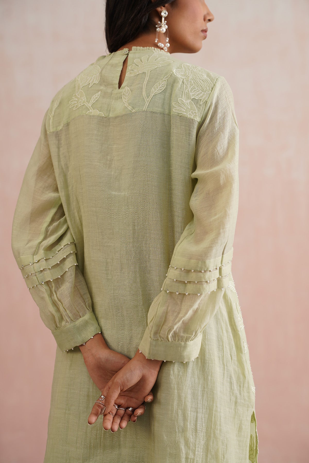 Sage Green Pleated Co-ord Set