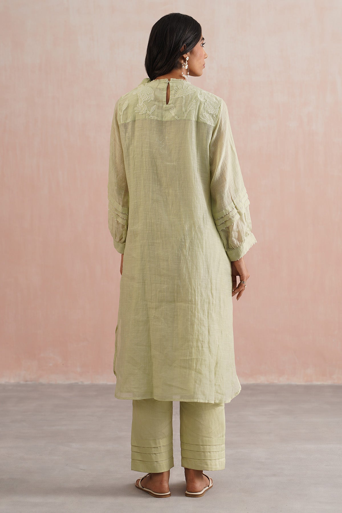 Sage Green Pleated Co-ord Set