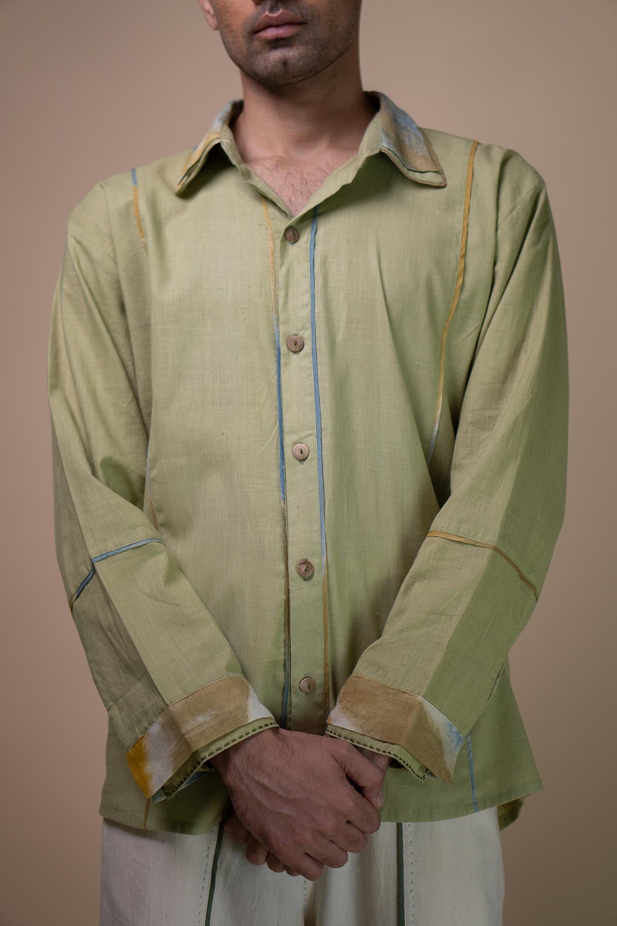 Sage Green Relaxed-Fit Shirt