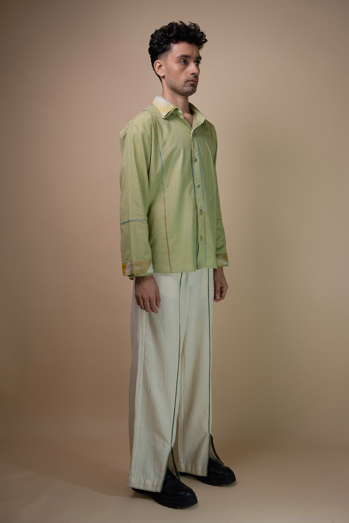 Sage Green Relaxed-Fit Shirt