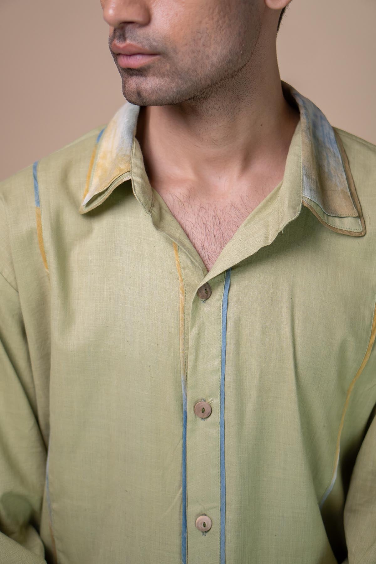 Sage Green Relaxed-Fit Shirt