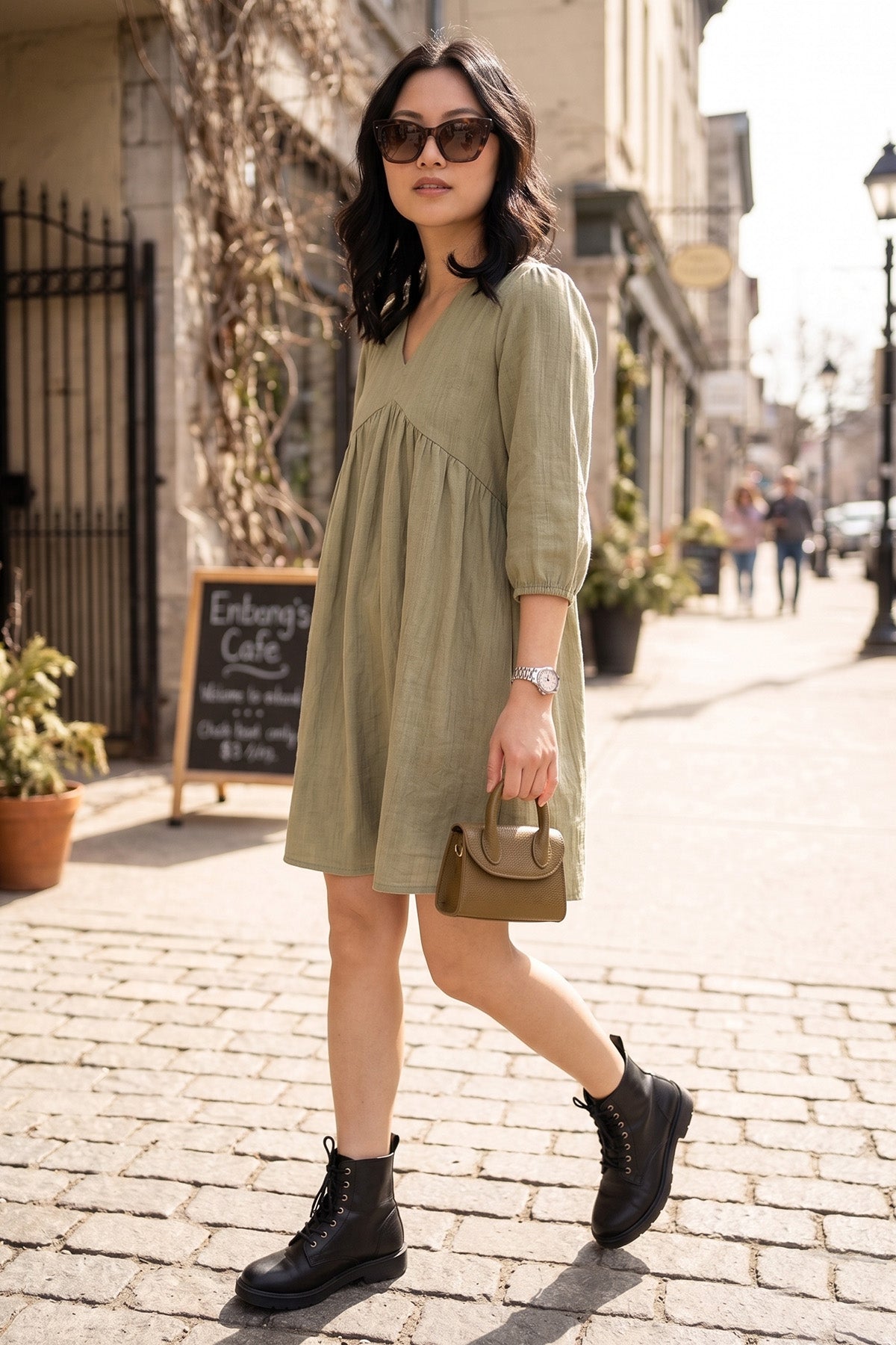 Buy Sage Weave Textured Mini Dress for women by Sneha B online available at scrollnshops
