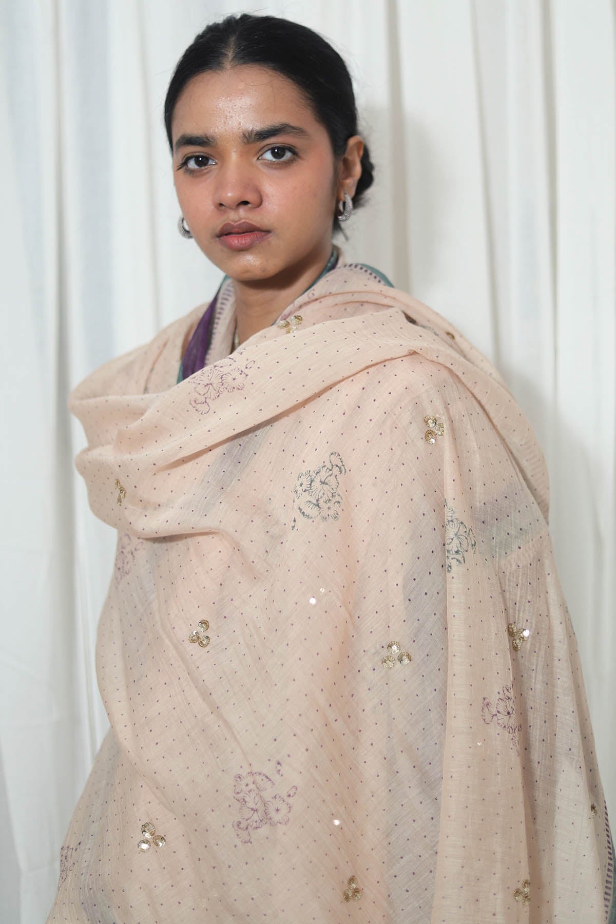 Sand Chanderi Mul Angrakha Set