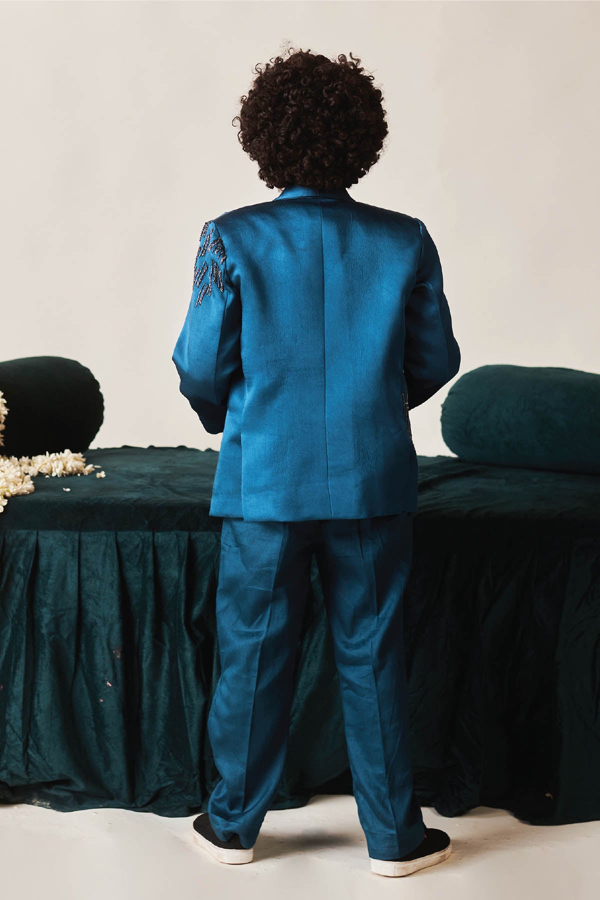Sapphire Blue Embroidered Tuxedo