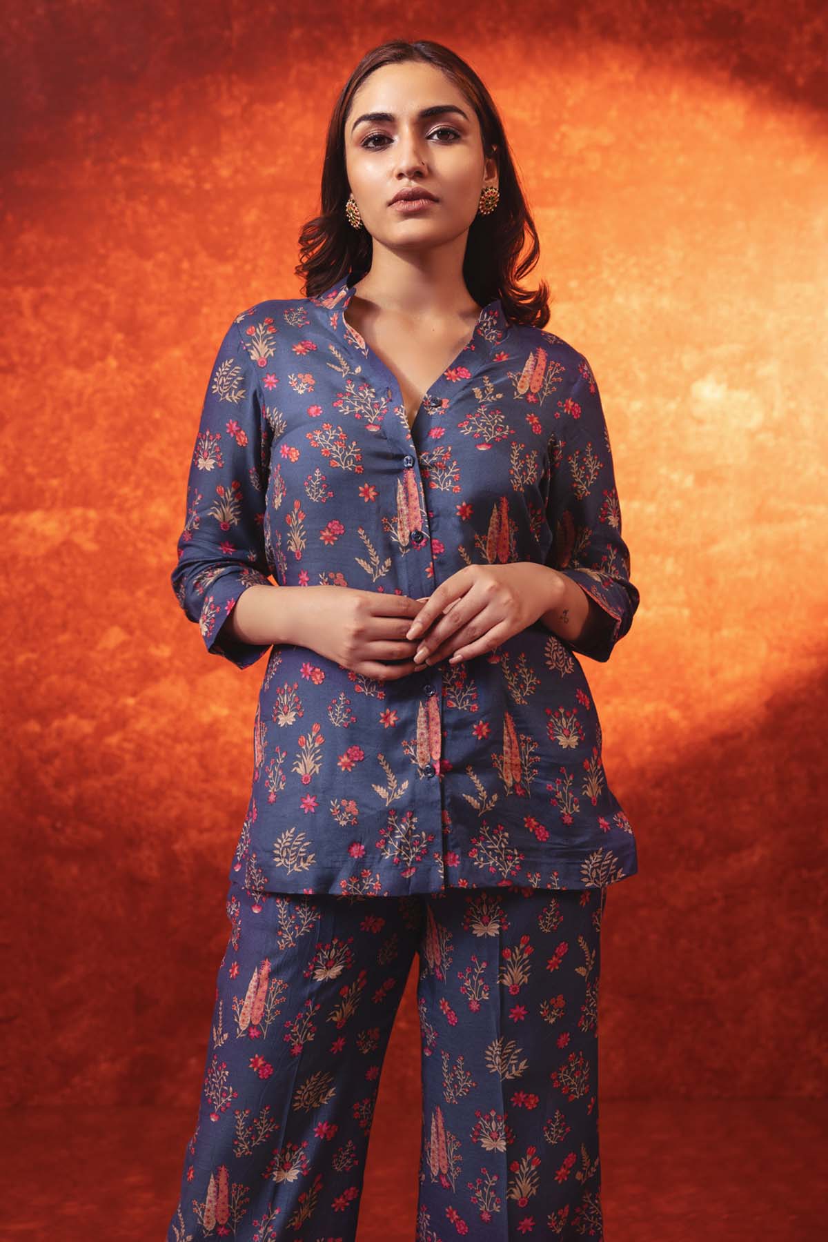 Sapphire Blue Printed Co-ord Set