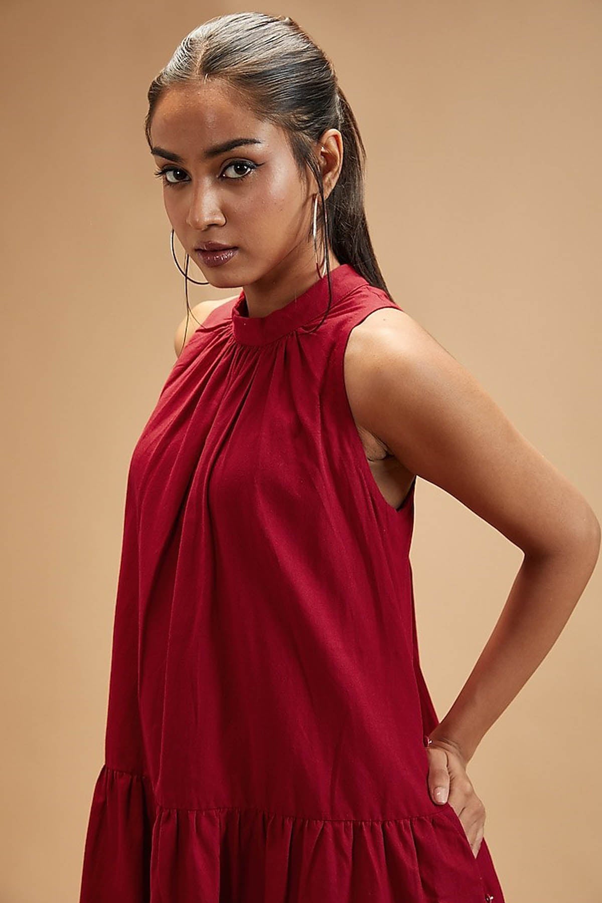 Scarlet Red Halter Neck Dress