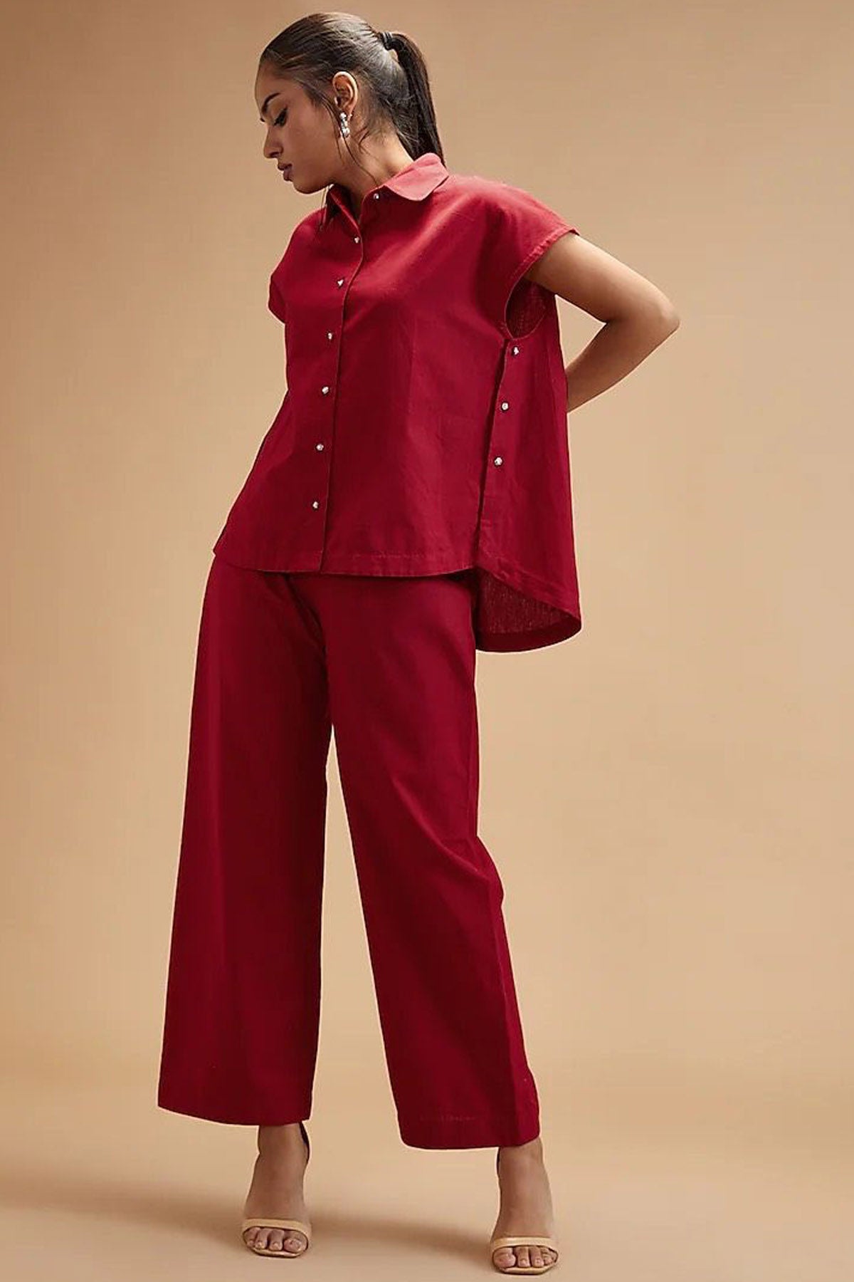Scarlet Red Placket Shirt