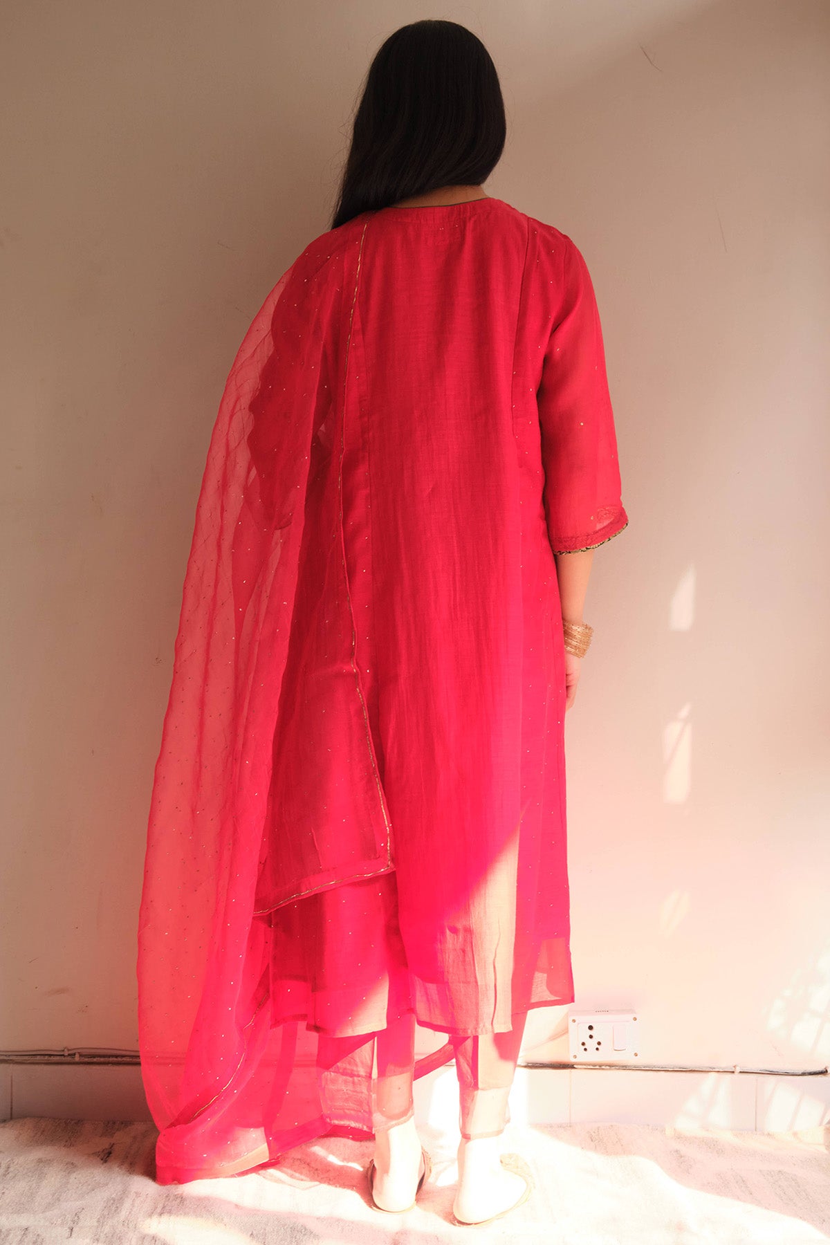 Scarlet Zardozi Kurta & Pants