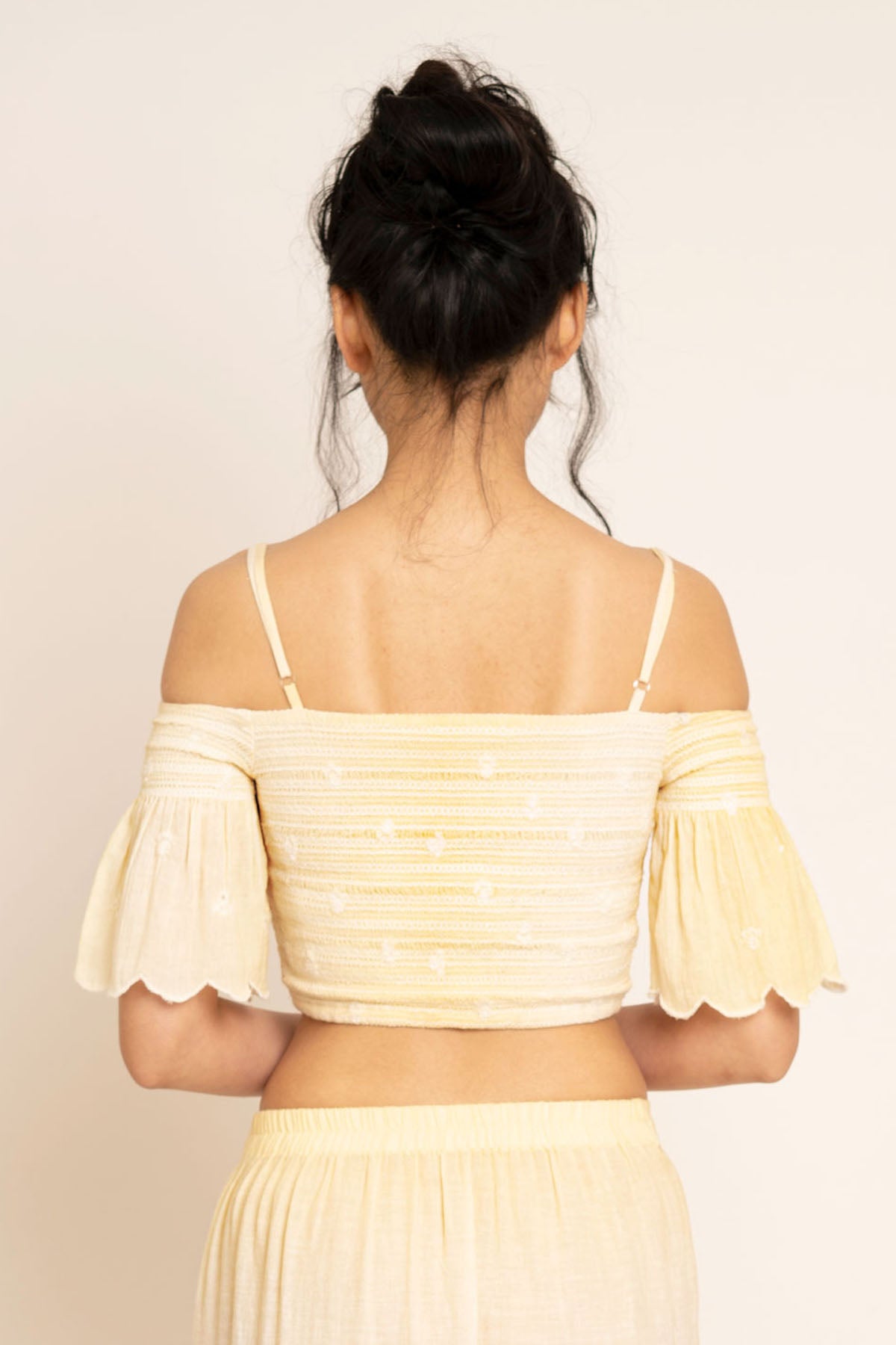 Schiffli Embroidered Crop Top