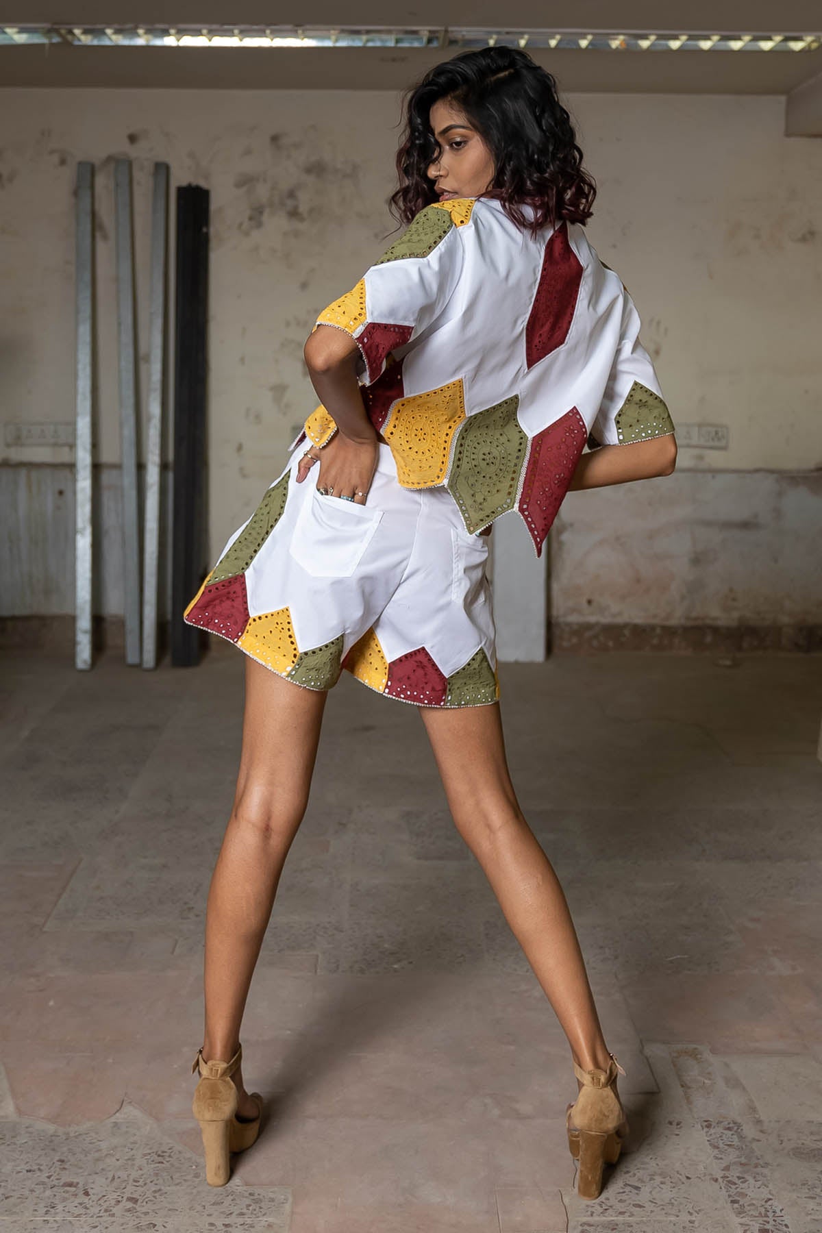 Schiffli Lace Detailed Shirt