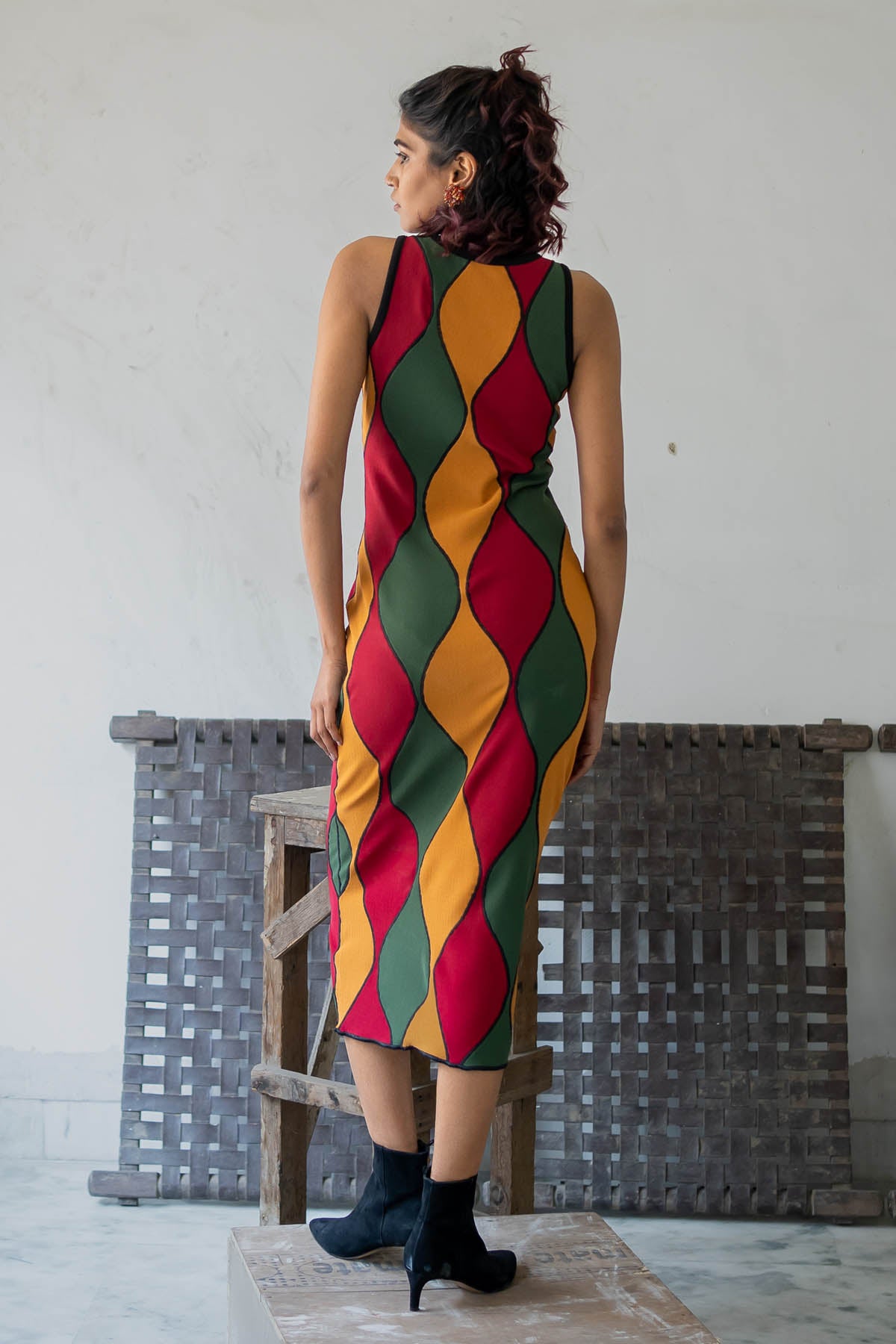 Scoop Neck Midi Dress