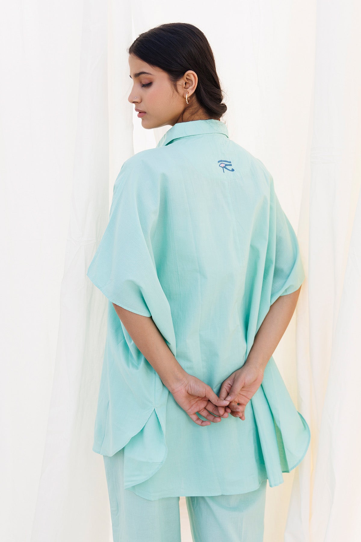 Sea Green Cambric Cotton Shirt