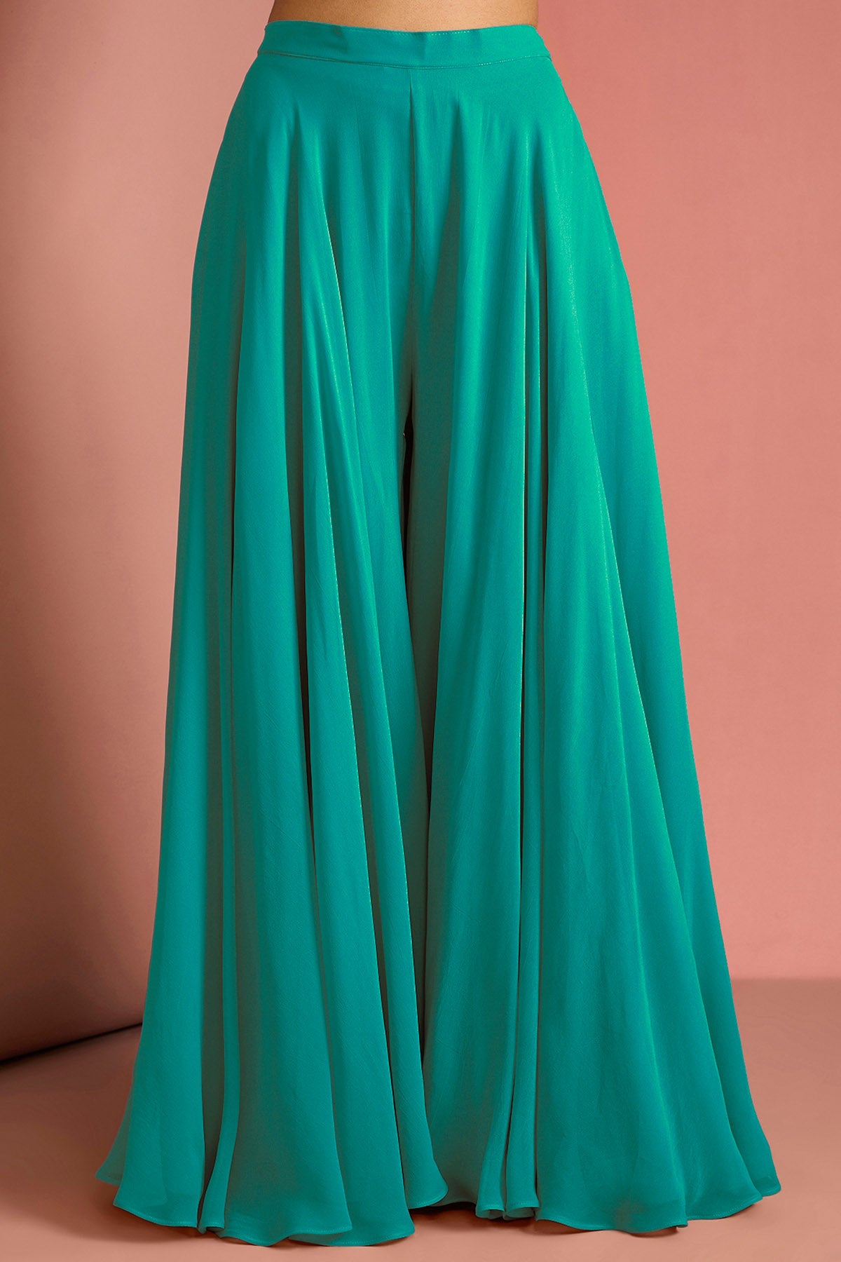Sea Green Crepe Beads Kurta Set
