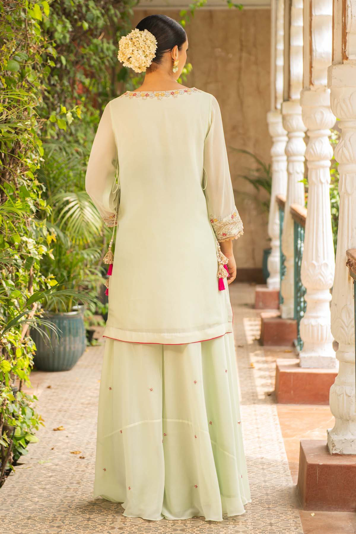 Sea Green Georgette Kurta Set