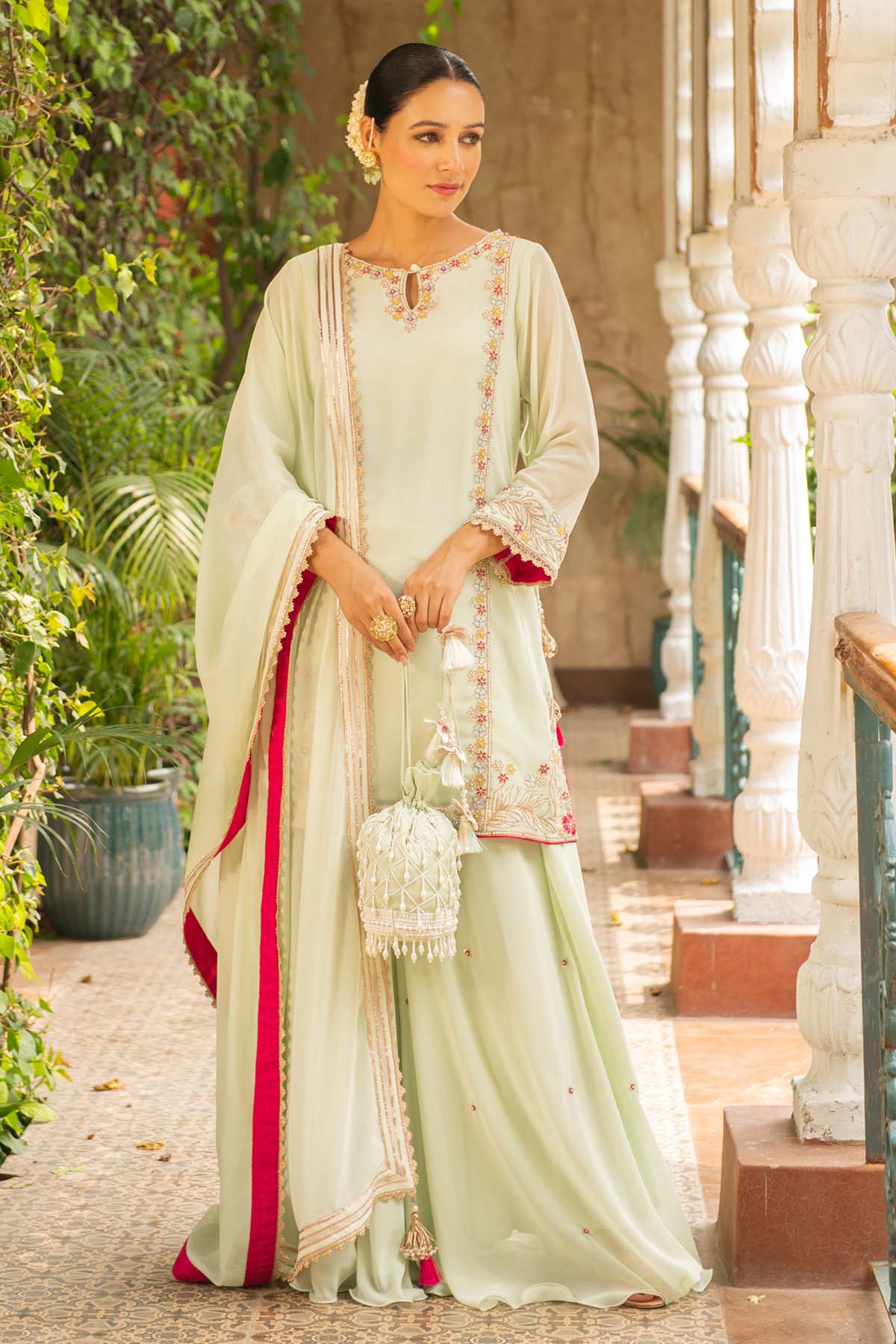 Buy Sea Green Georgette Kurta Set Online