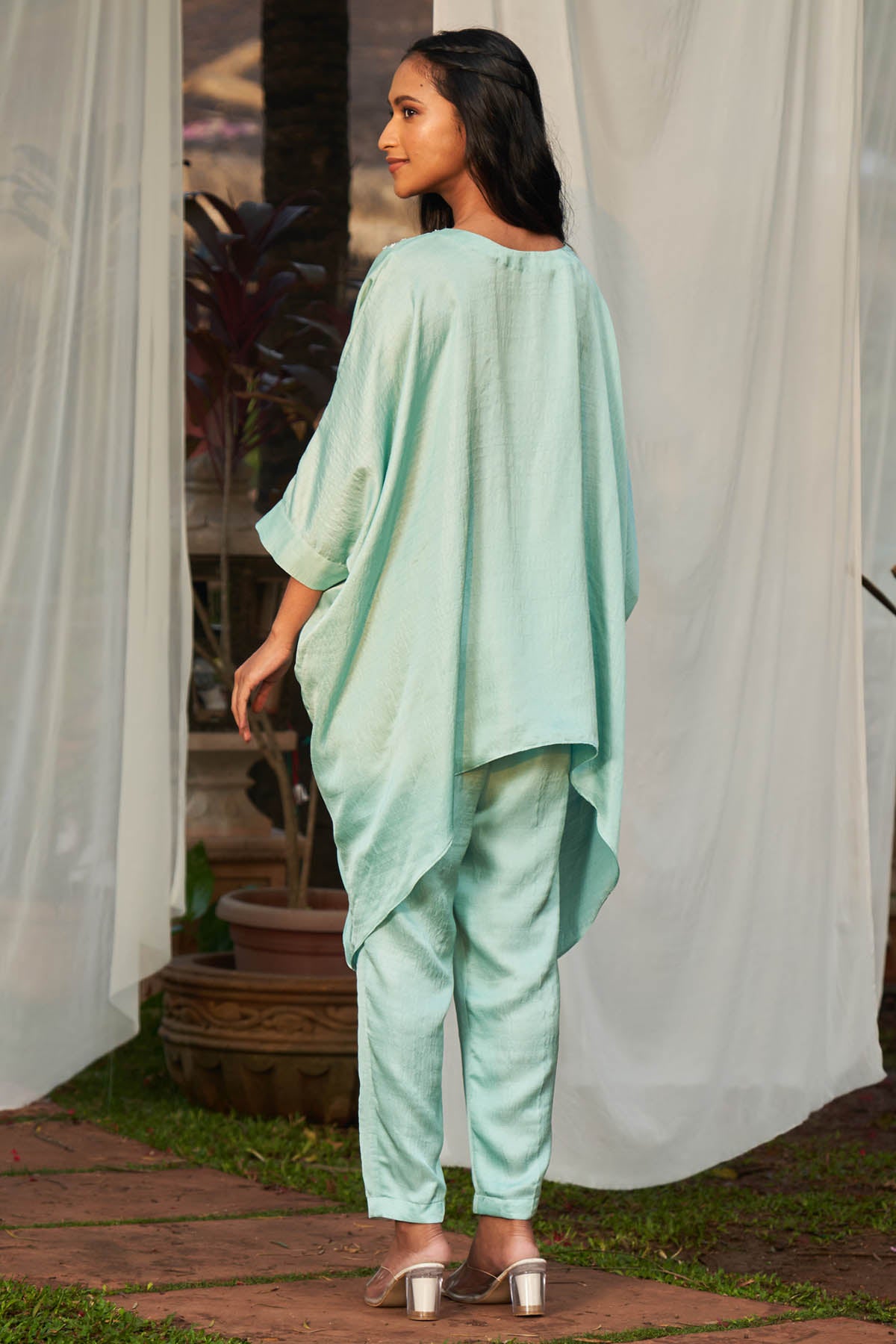 Sea Green Sequins Co-ord Set