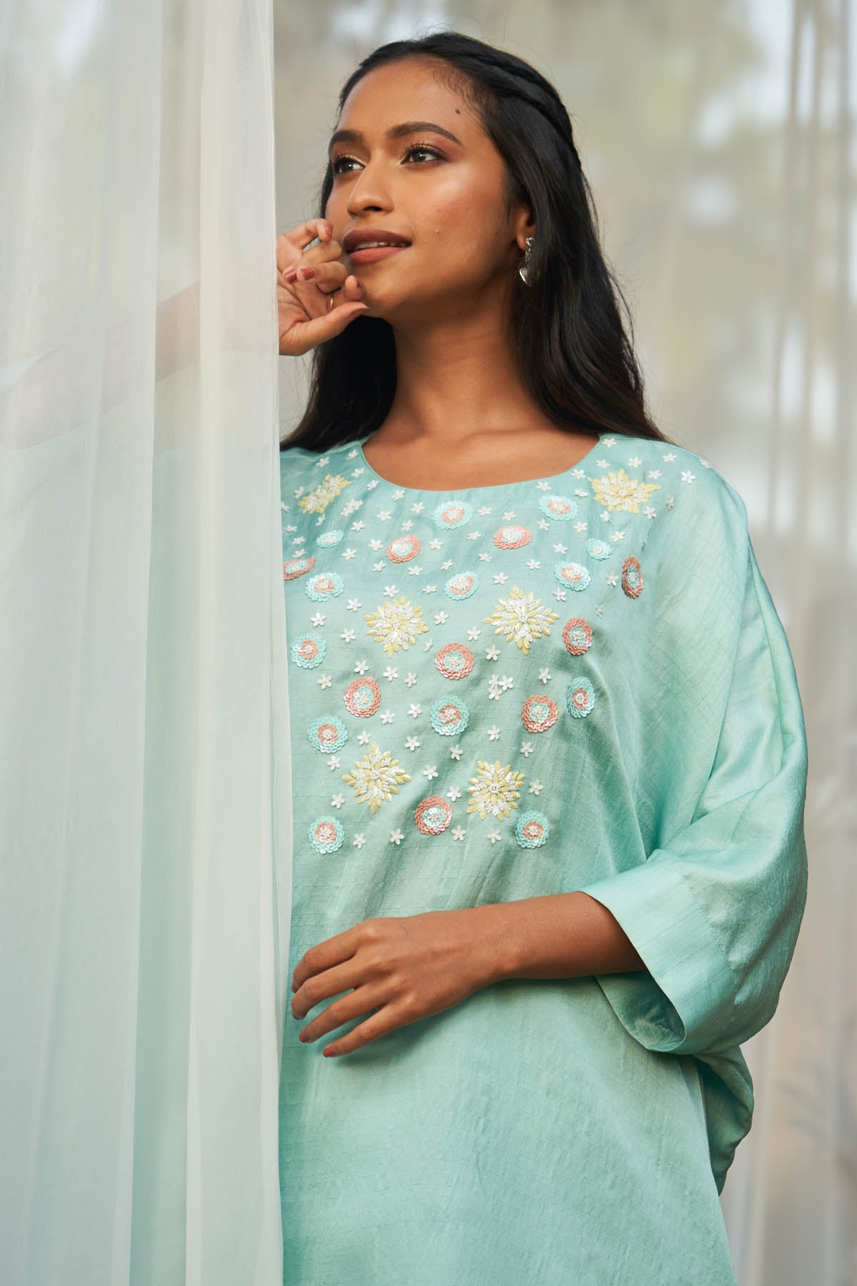 Sea Green Sequins Co-ord Set