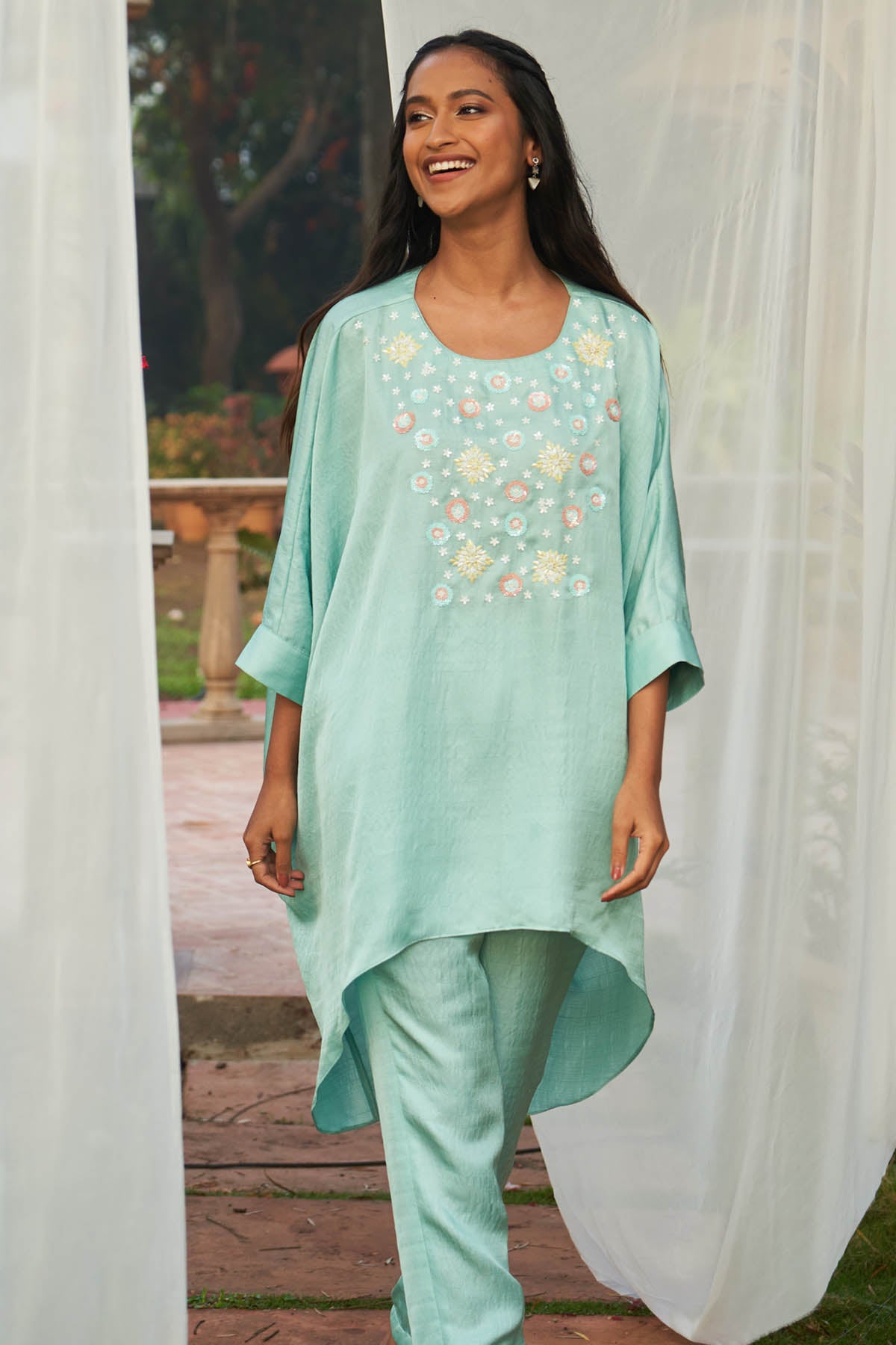 Sea Green Sequins Co-ord Set