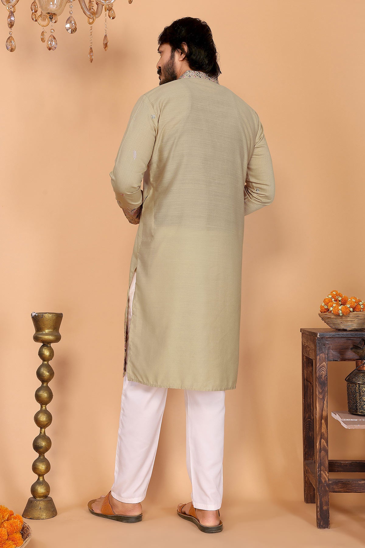 Sea Green Sequins Kurta & Pants