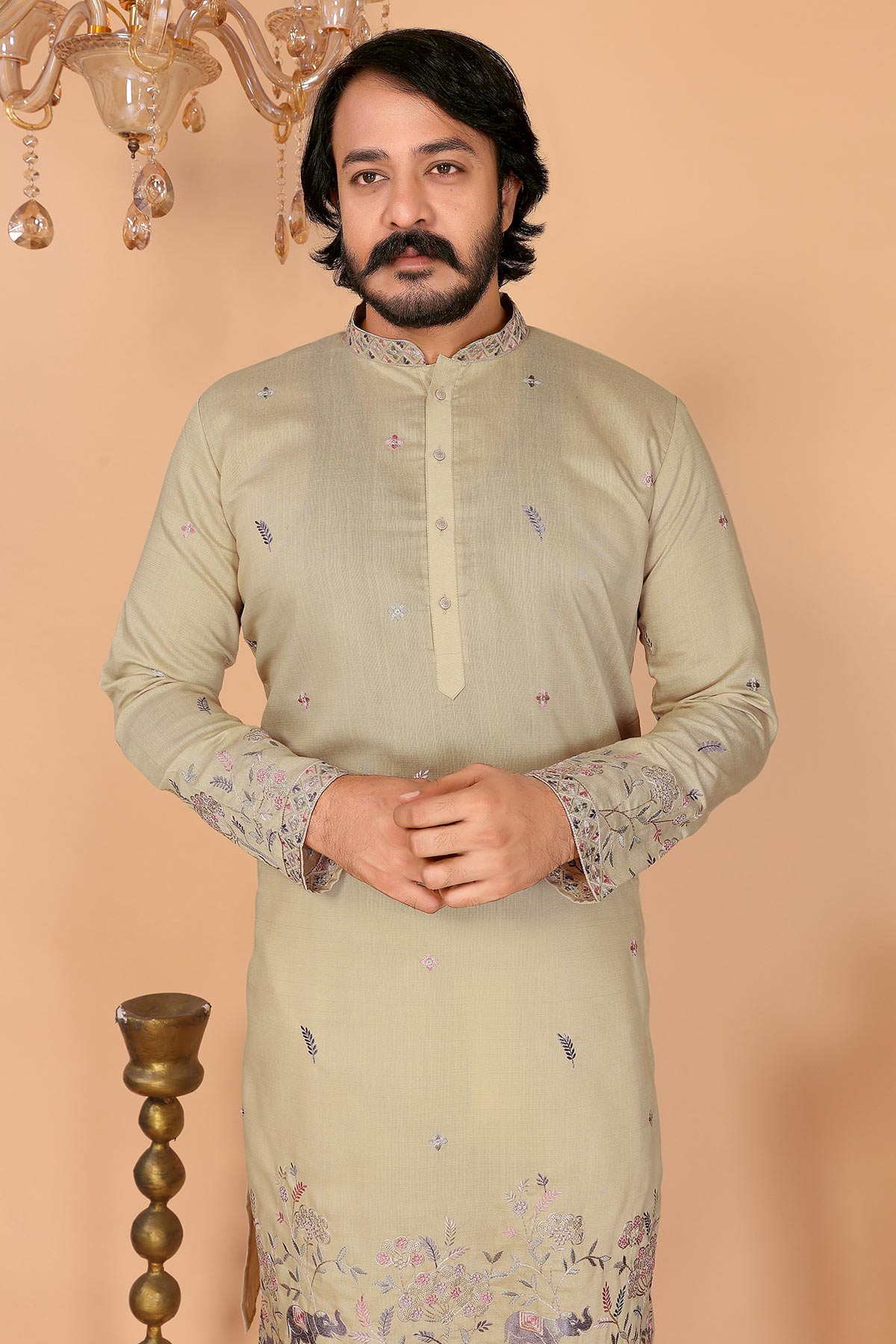 Sea Green Sequins Kurta & Pants