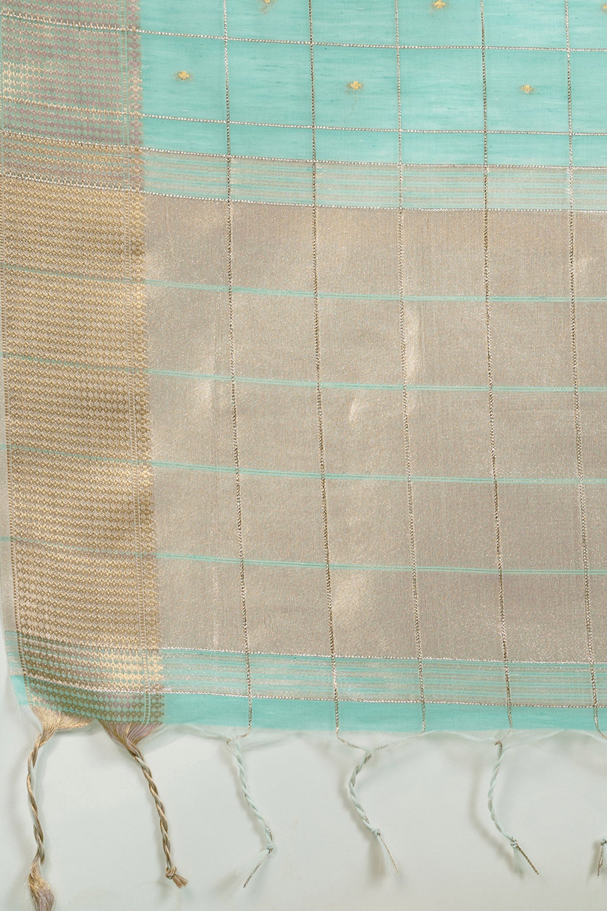 Sea Green Silk Saree & Blouse