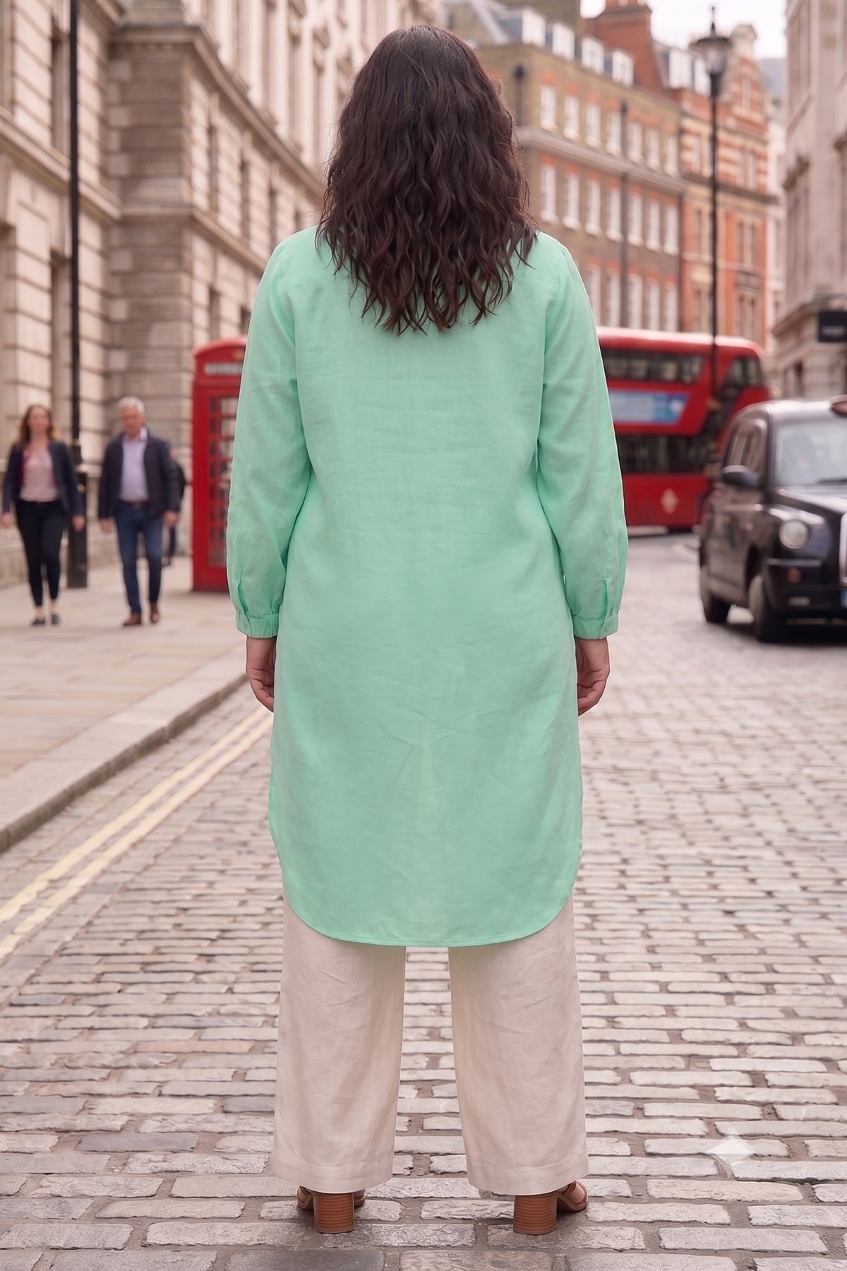 Seafoam Green High Low Shirt