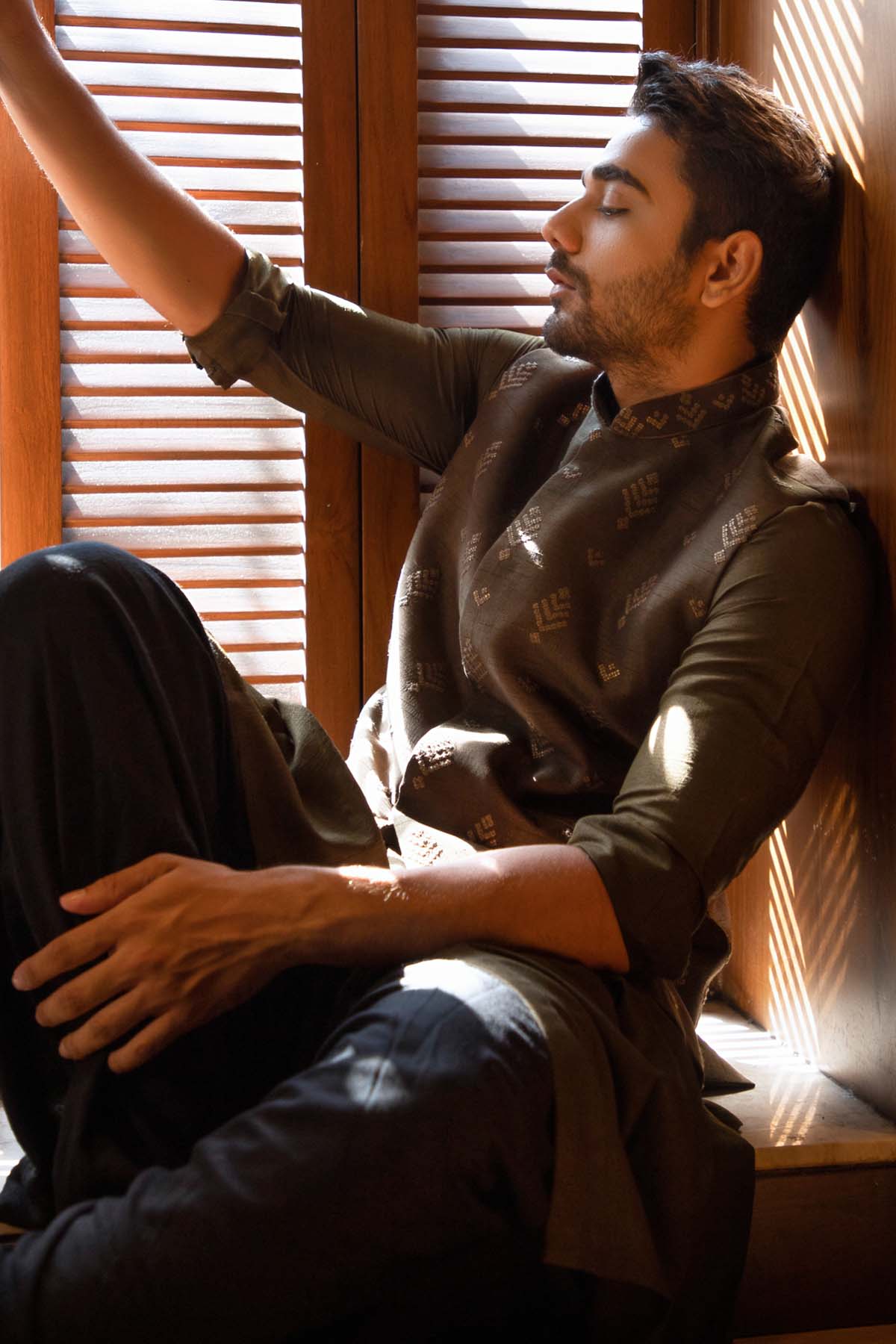 Sequins Jacket & Kurta Set