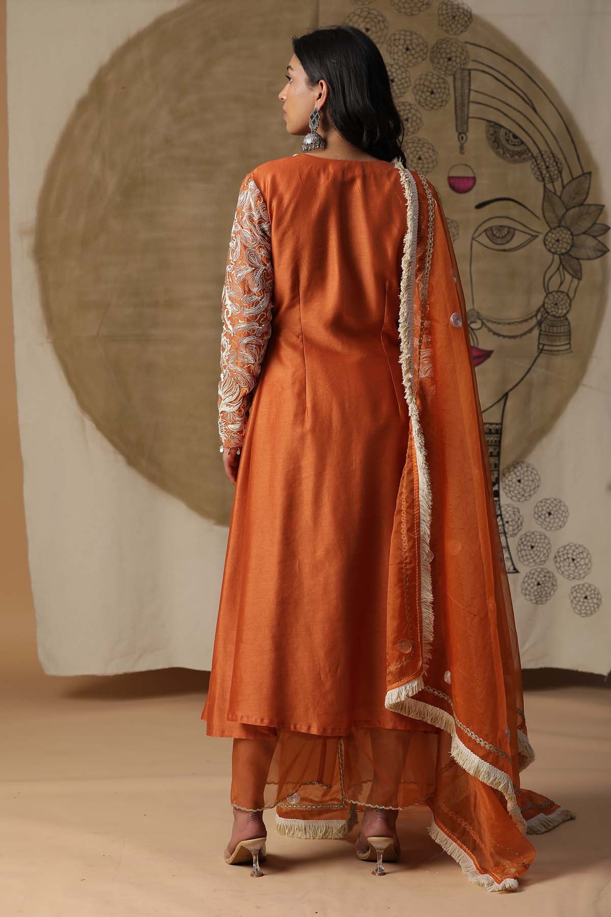 Sequins Embroidered Angrakha Set