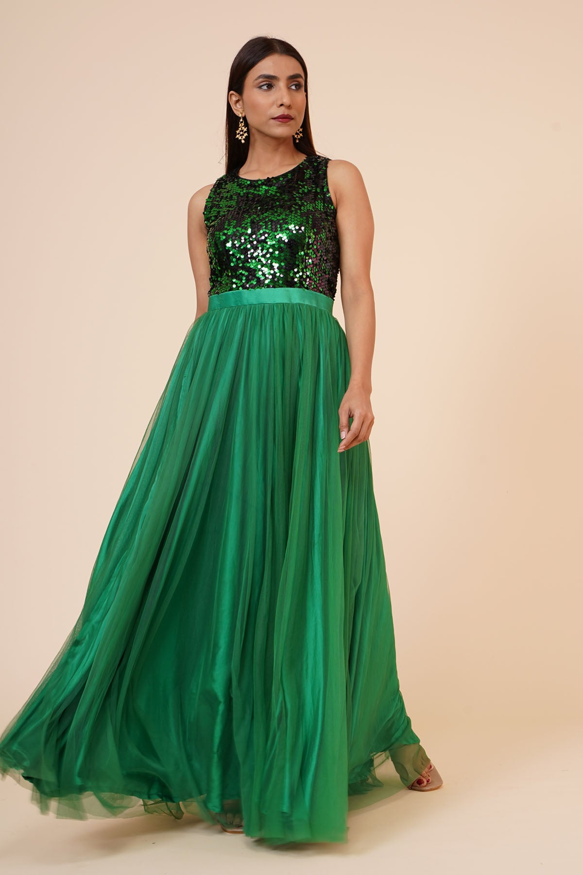 Sequins Embroidered Gown