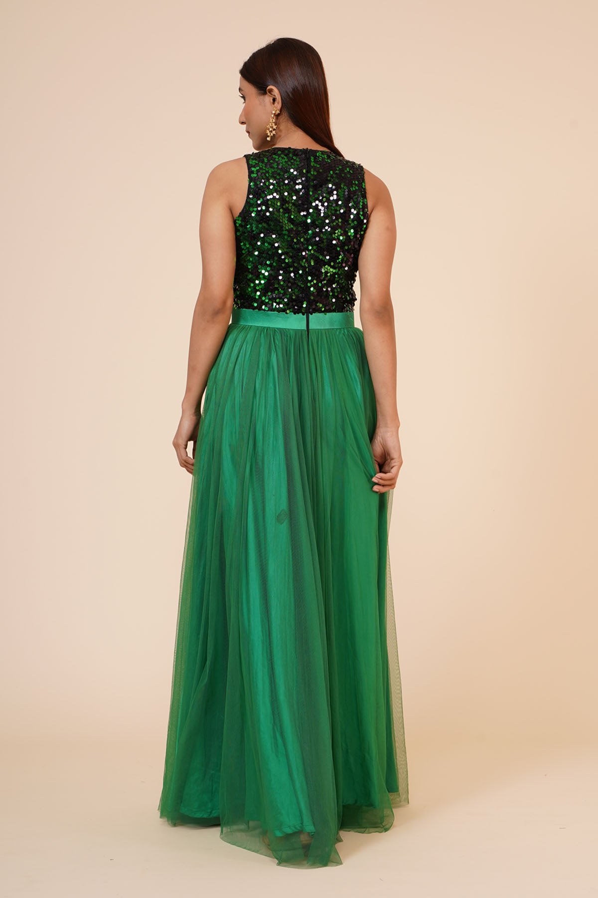 Sequins Embroidered Gown