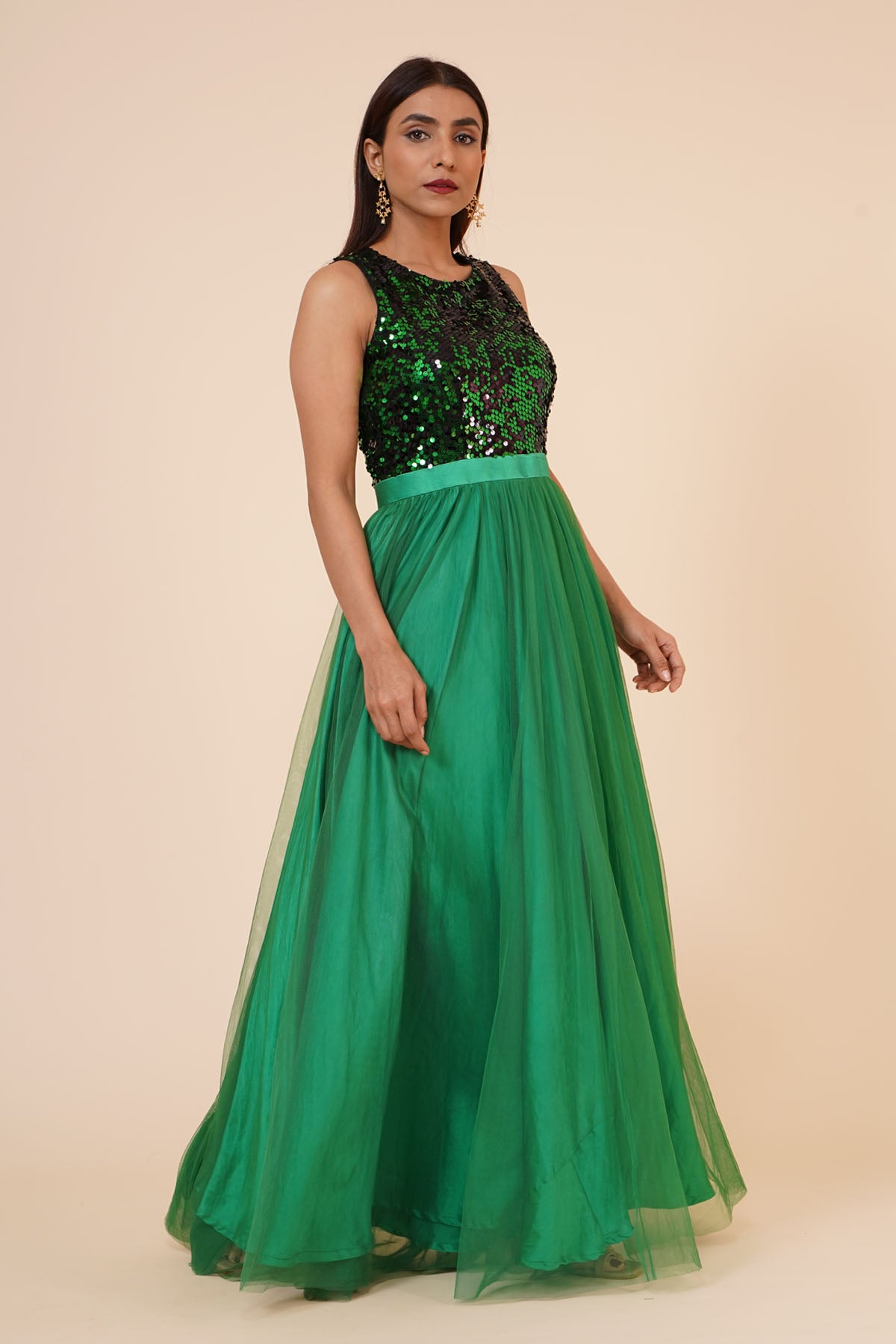 Sequins Embroidered Gown