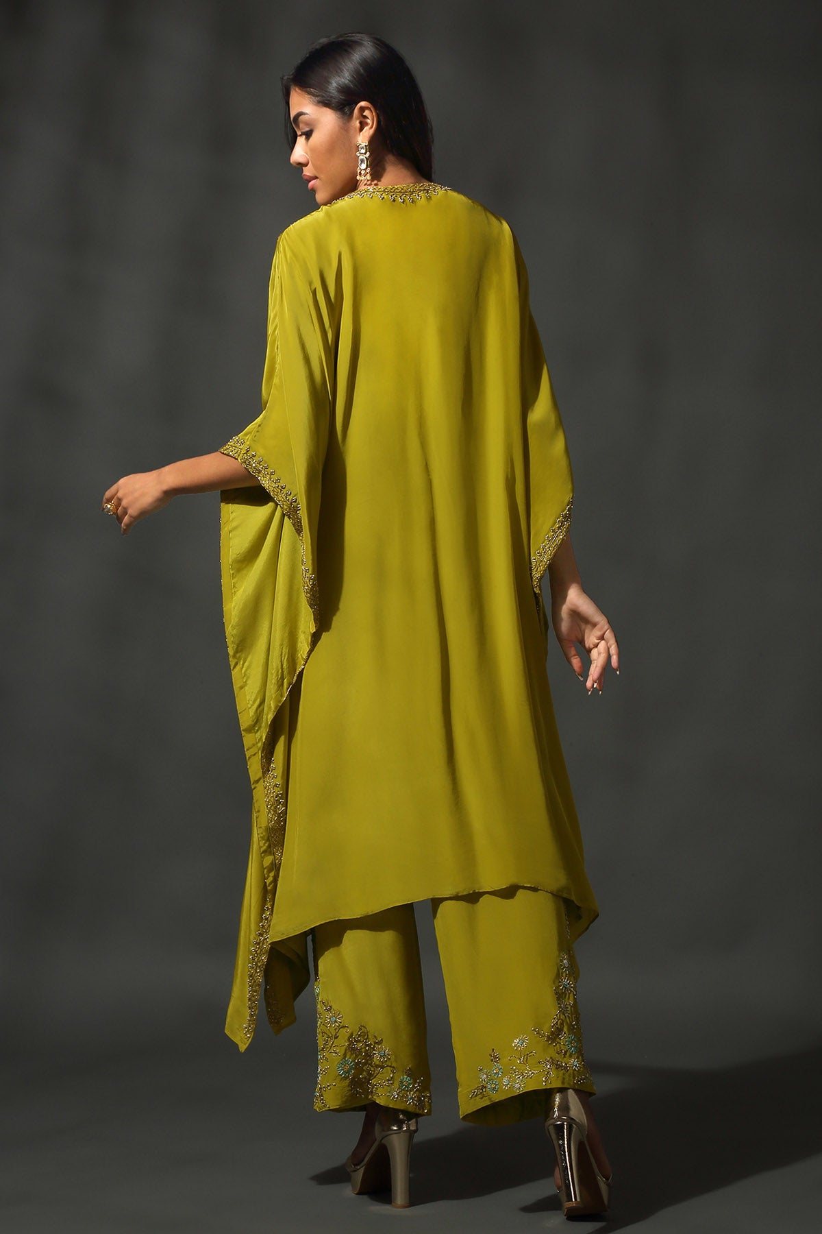 Bright Yellow Kaftan Set