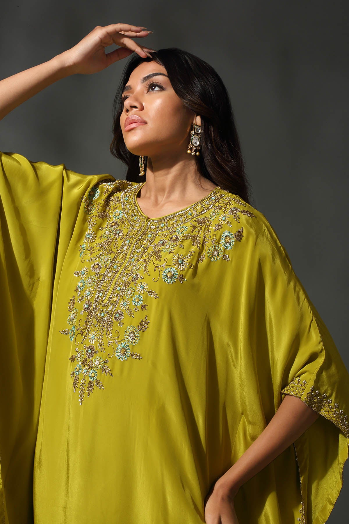 Bright Yellow Kaftan Set