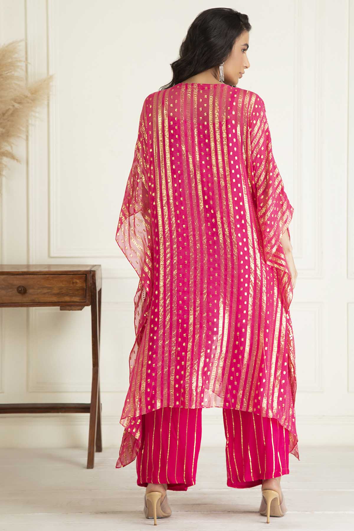Sequins Embroidered Kaftan Set