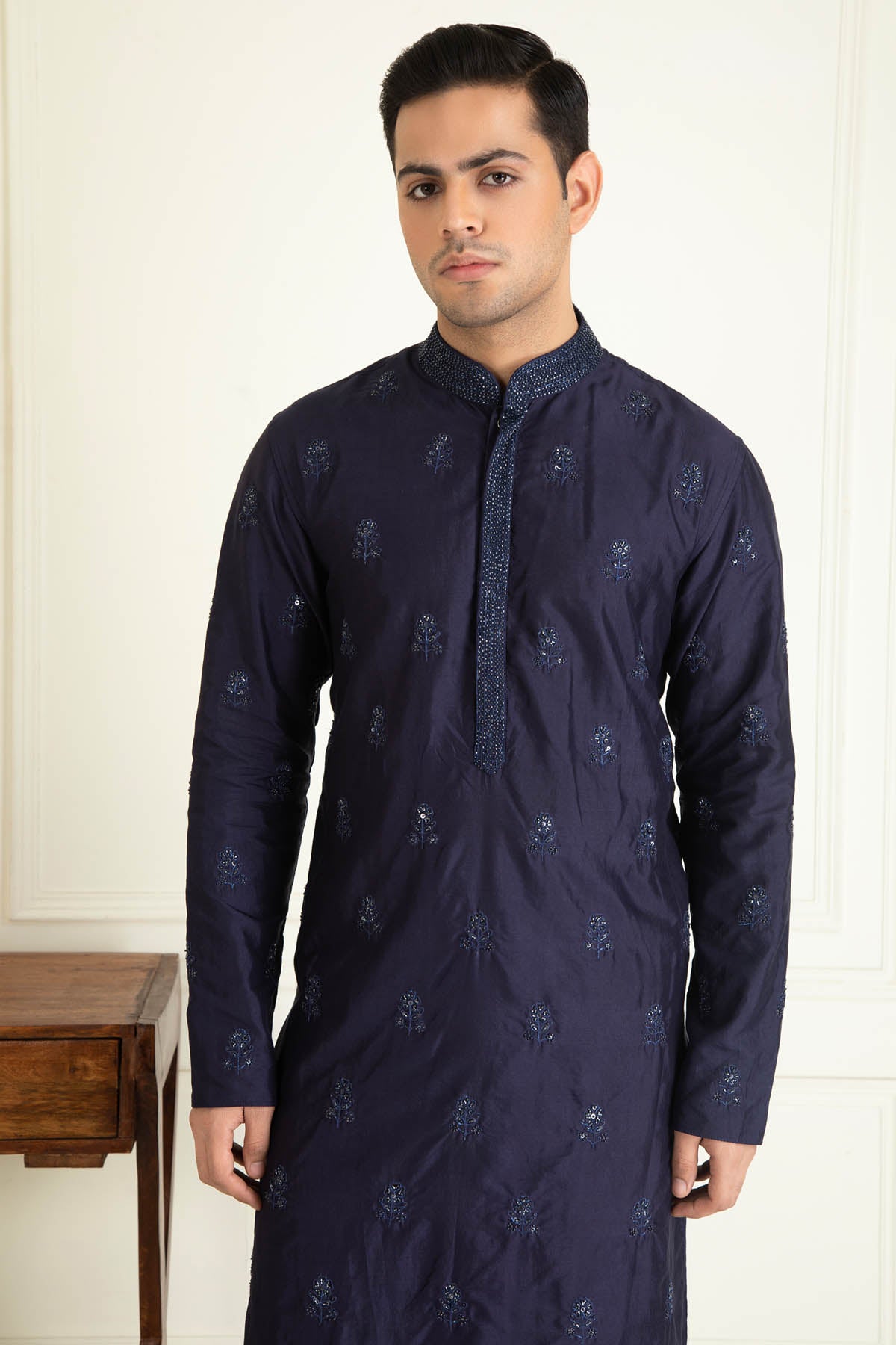 Midnight Blue Emb Kurta Set