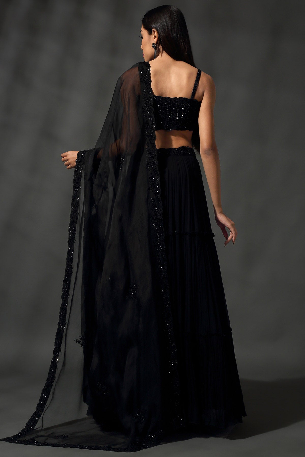 Sequins Georgette Lehenga Set