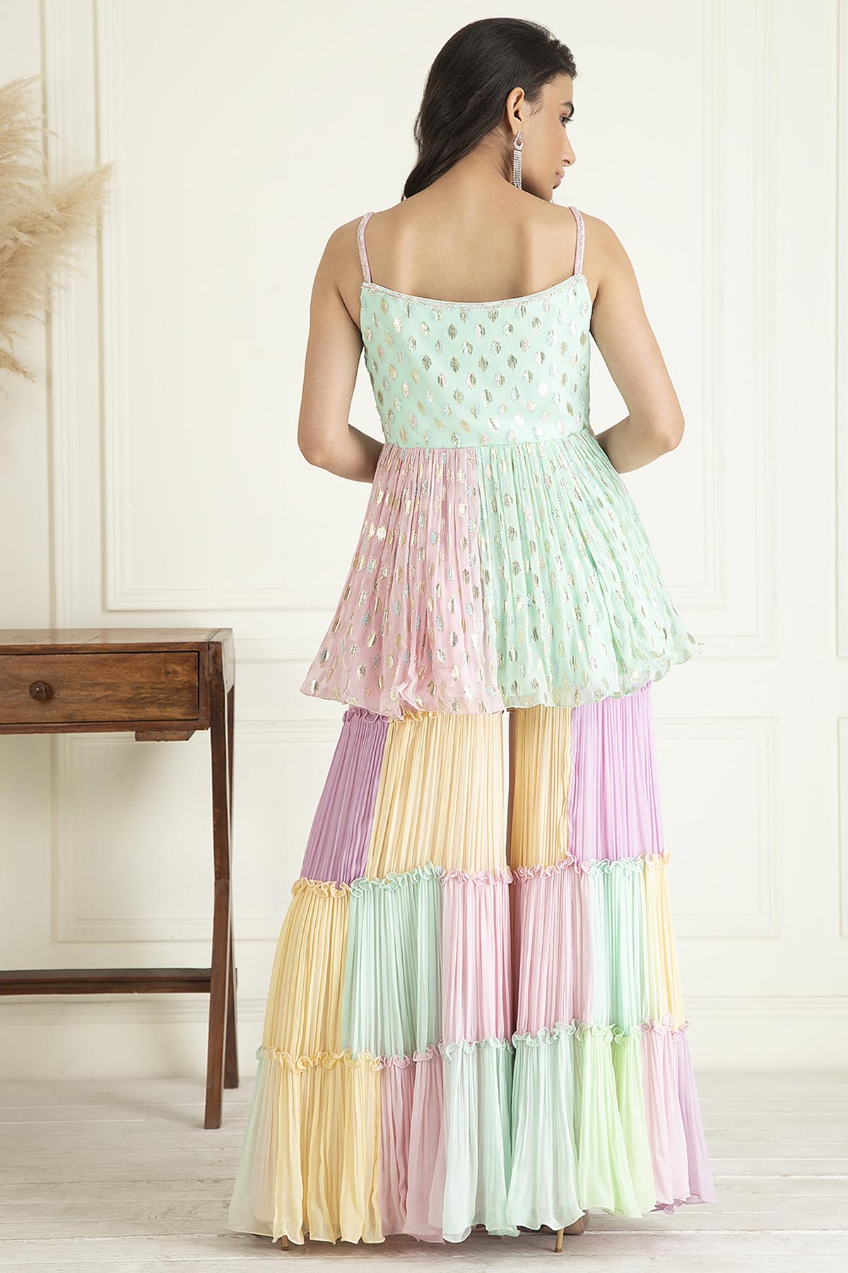 Sequins Kurta & Sharara Set